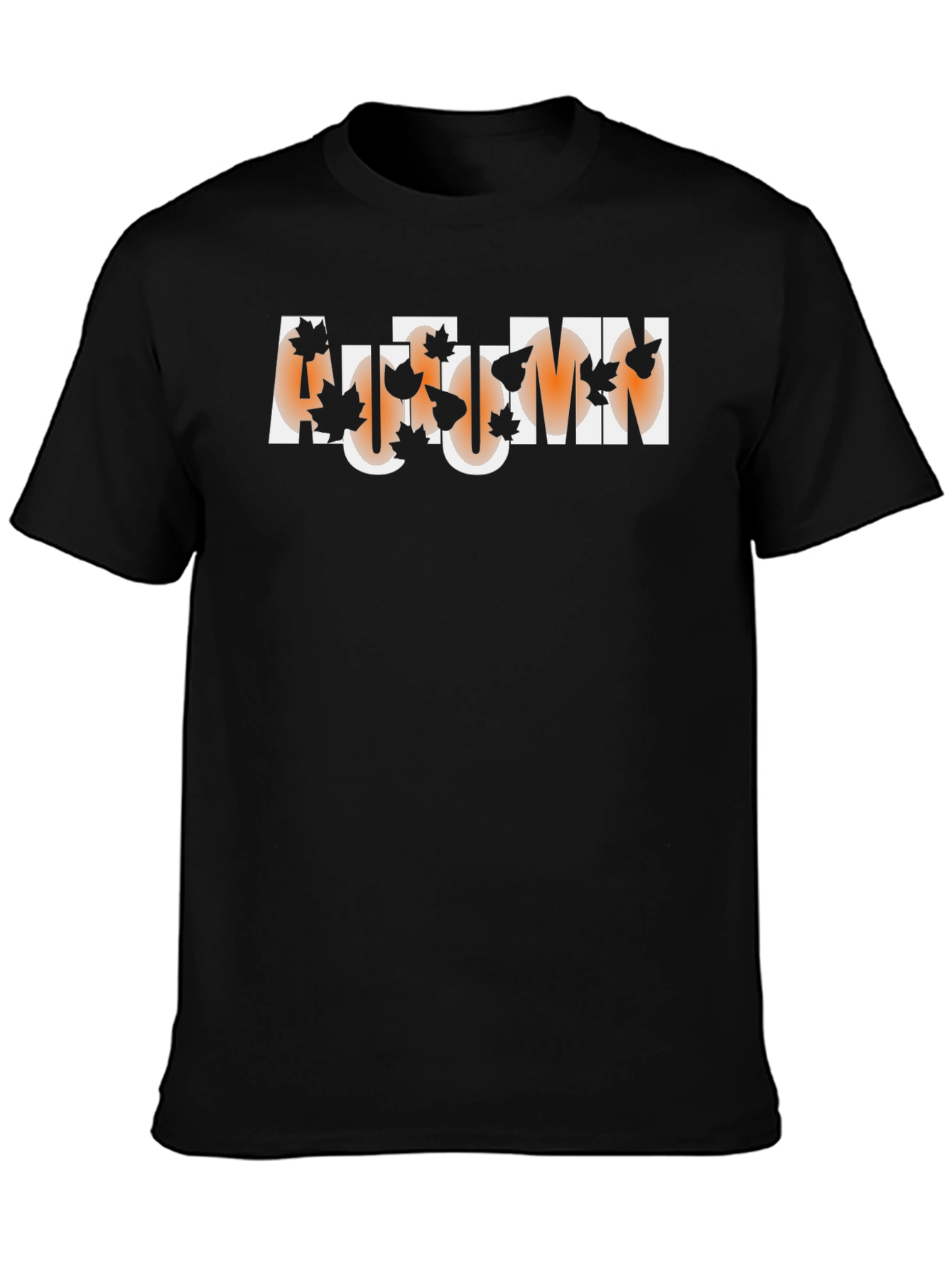 Autumn Leaves Graphic Tee - Mens Black T-Shirt