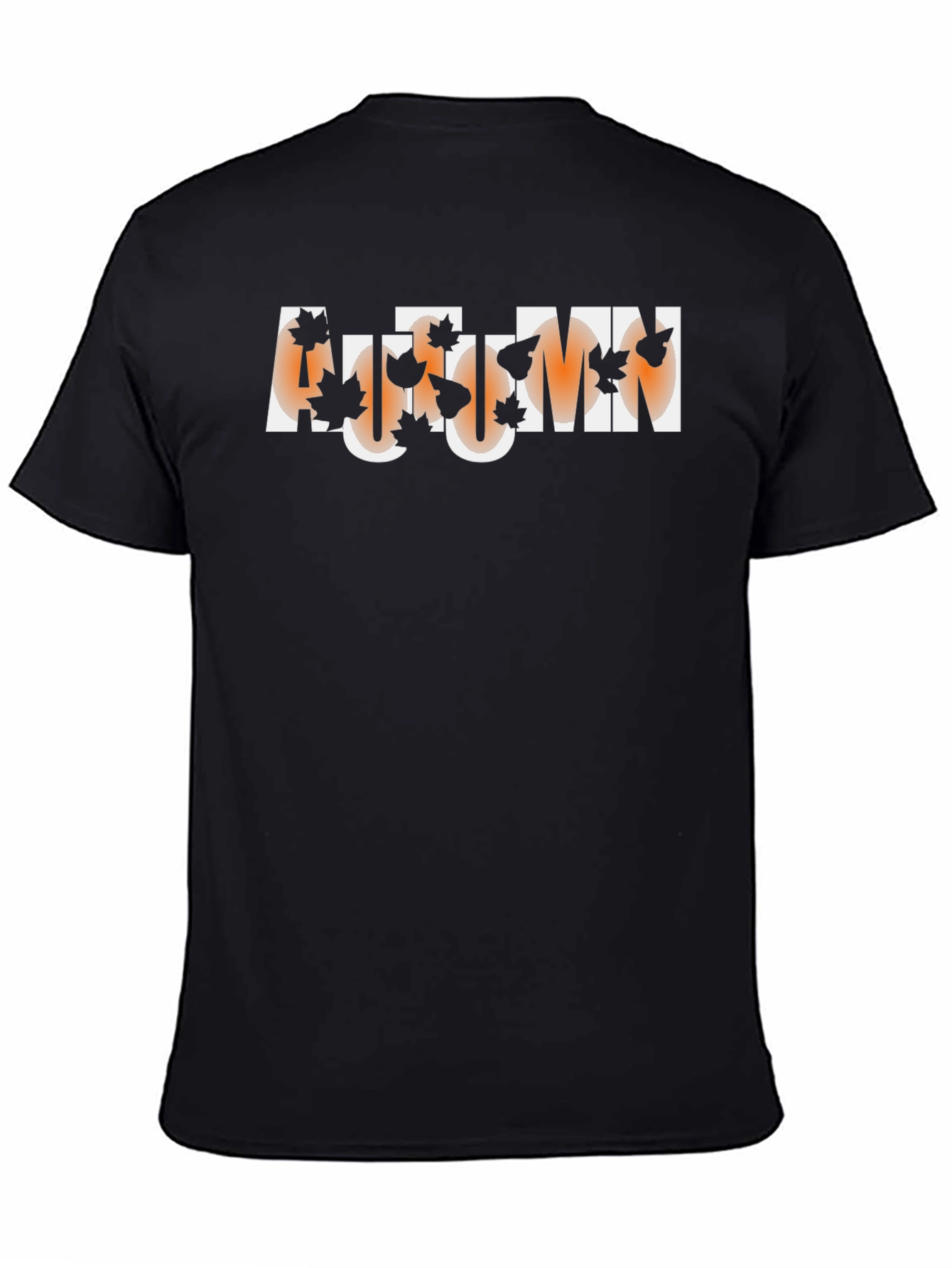 Autumn Leaves Graphic Tee - Mens Black T-Shirt