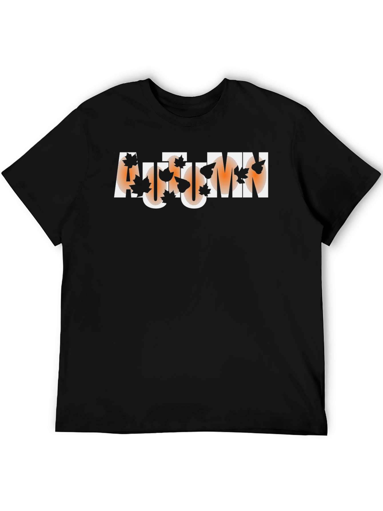 Autumn Leaves Graphic Tee - Mens Black T-Shirt