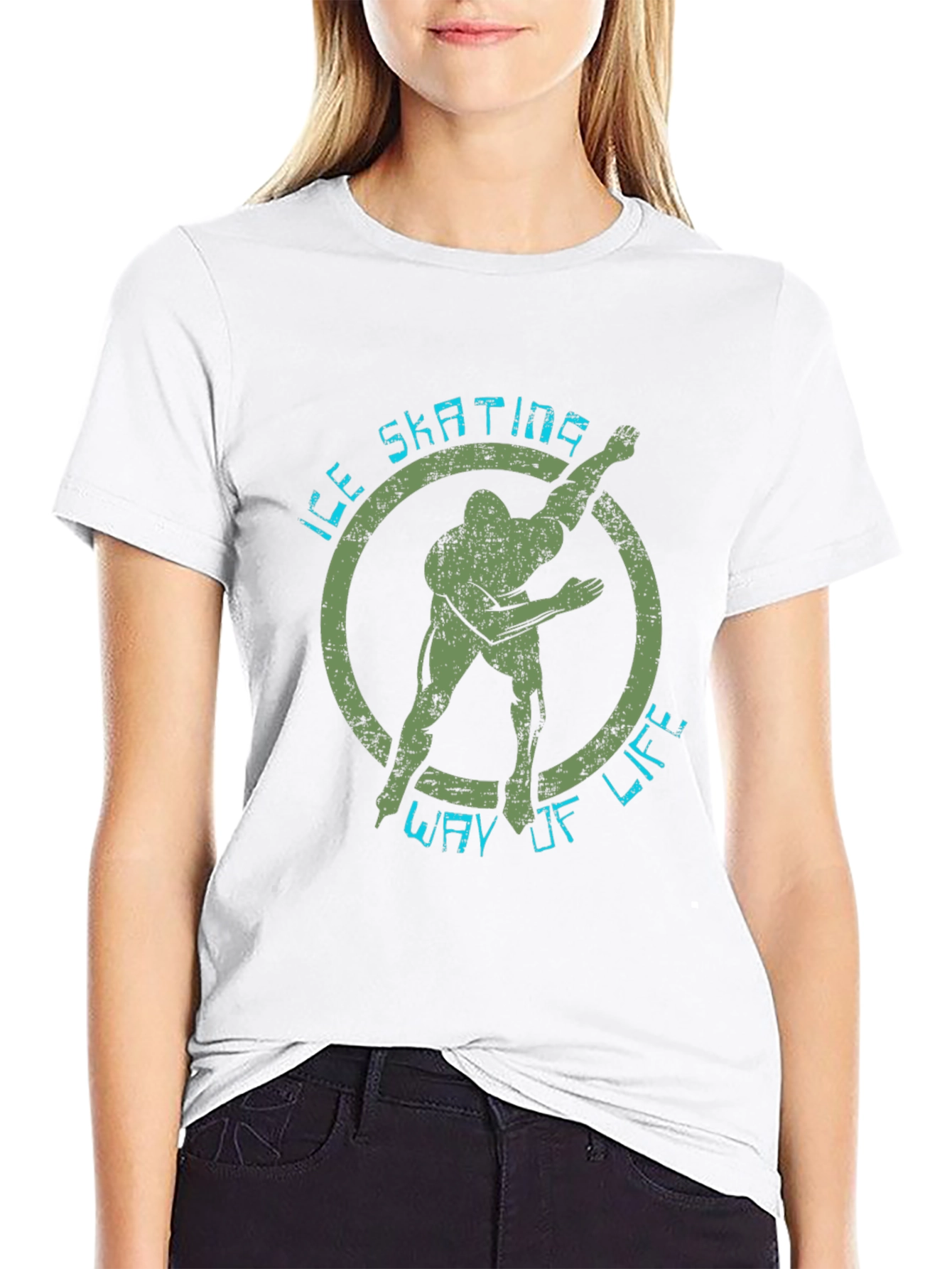 Ice Skating Way of Life Black Graphic Tee