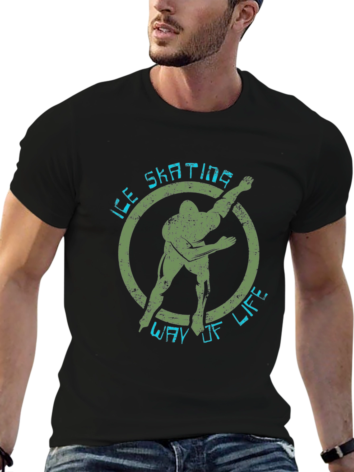 Ice Skating Way of Life Black Graphic Tee