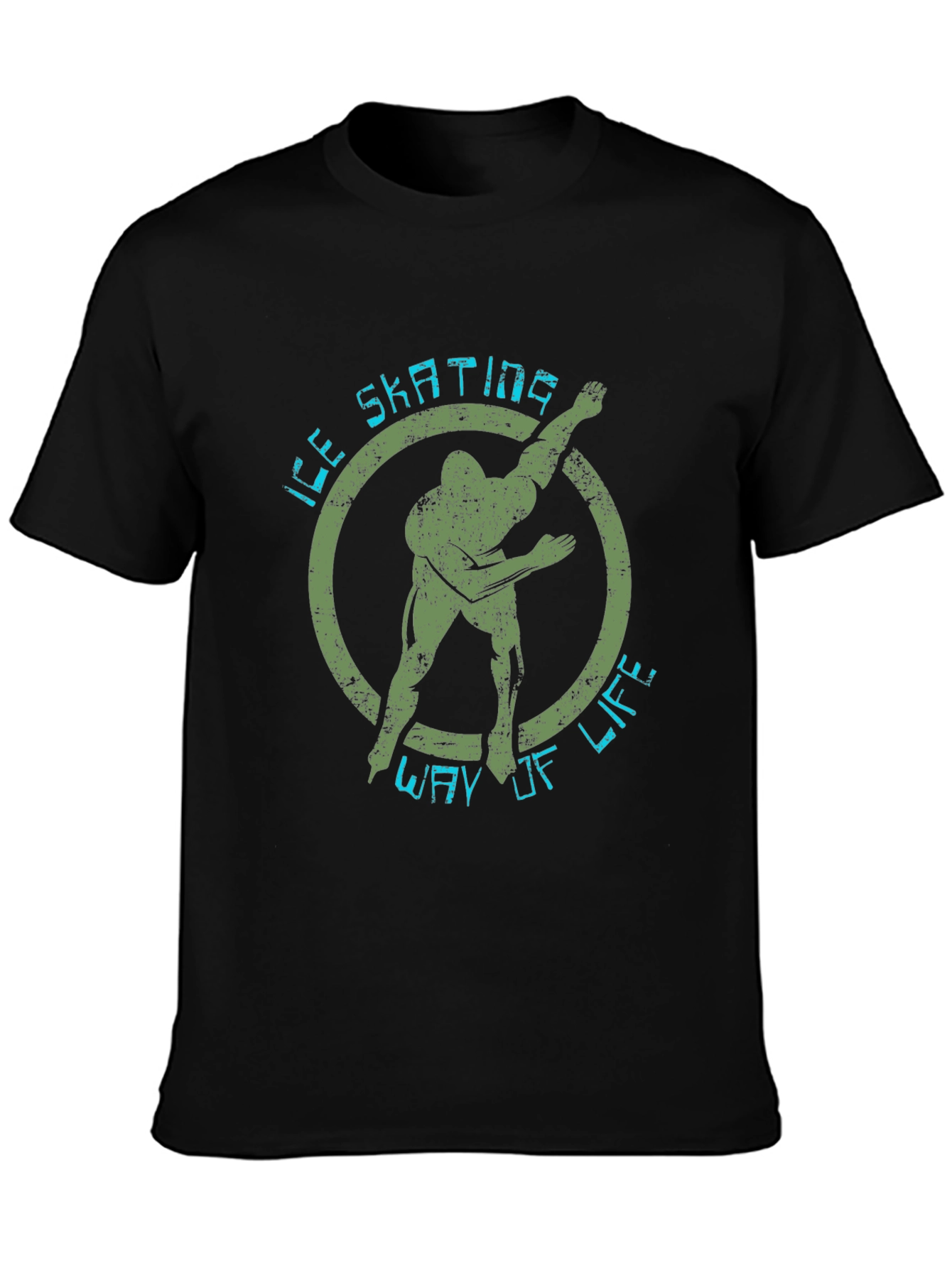 Ice Skating Way of Life Black Graphic Tee