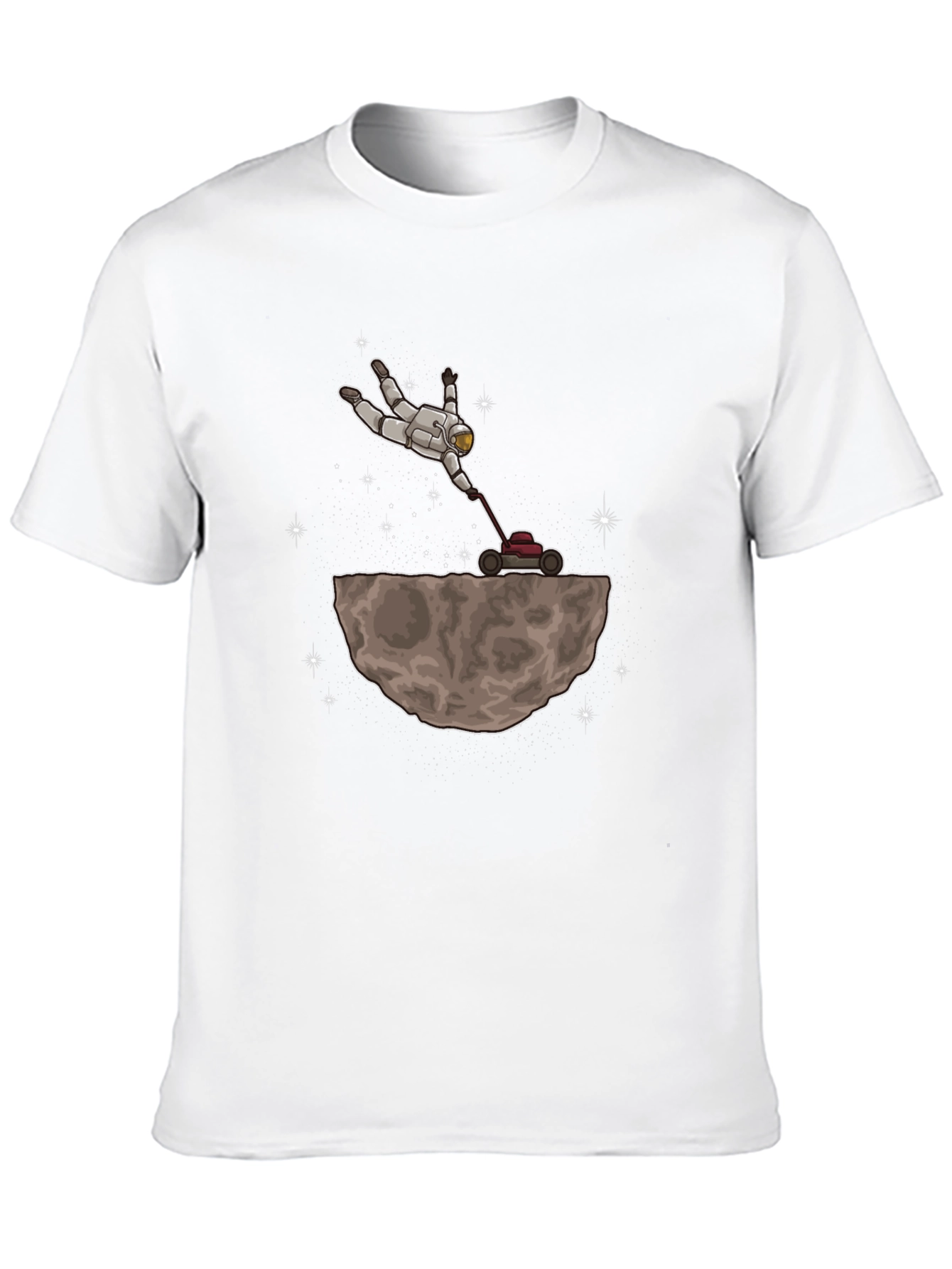 Astronaut Moon Lawn Care Graphic T-Shirt