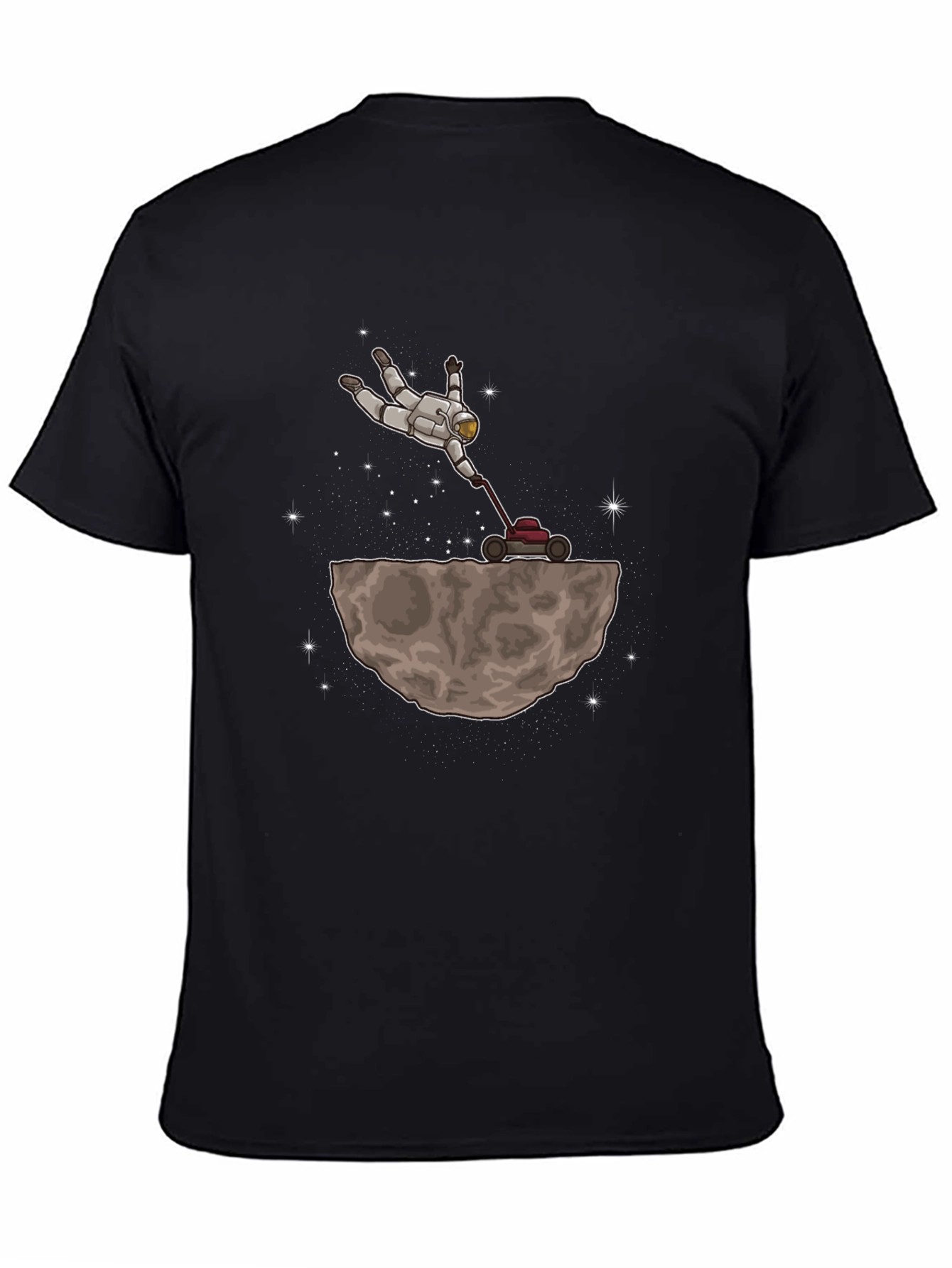 Astronaut Moon Lawn Care Graphic T-Shirt