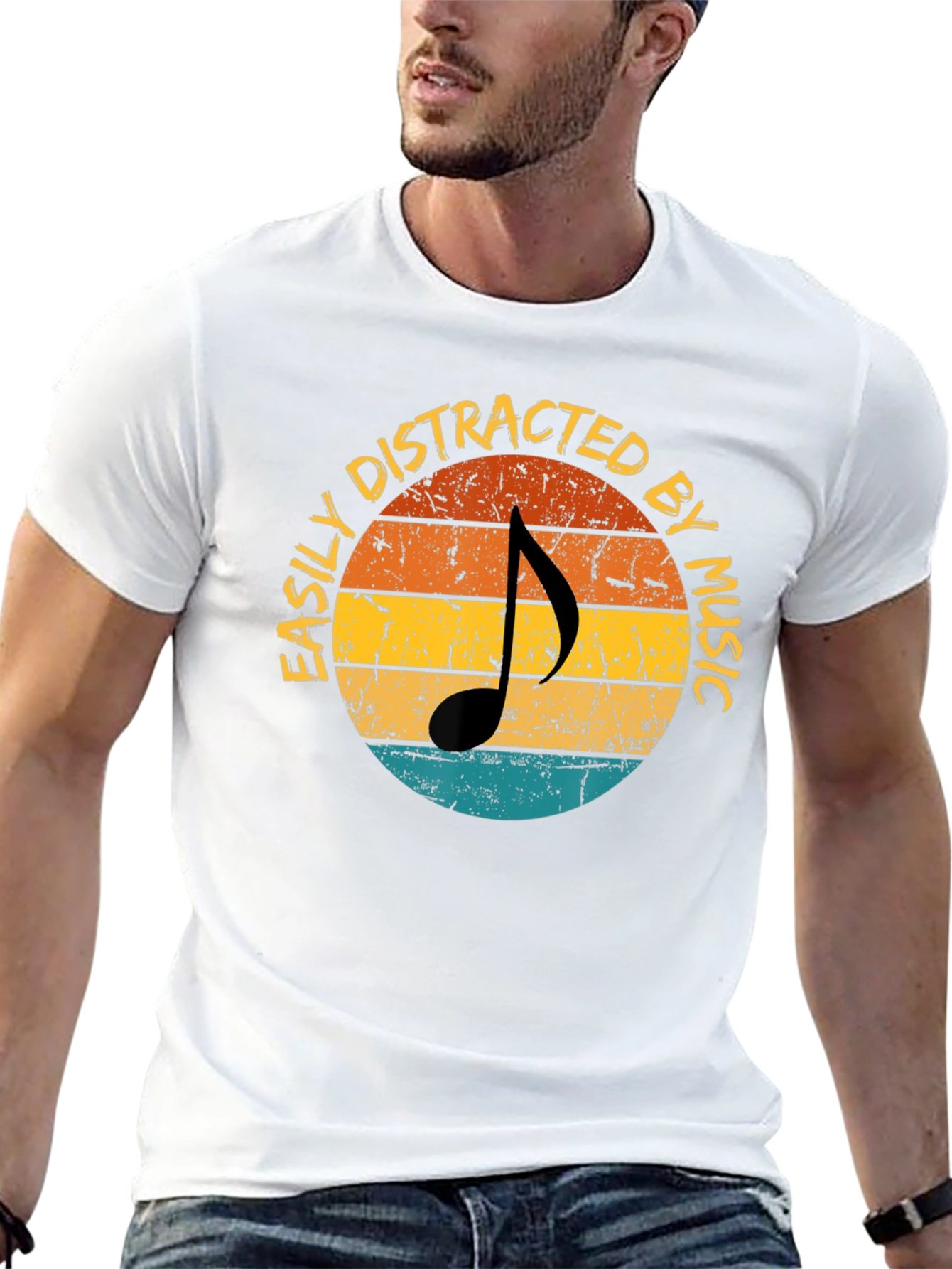 Easily Distracted By Music Graphic Tee