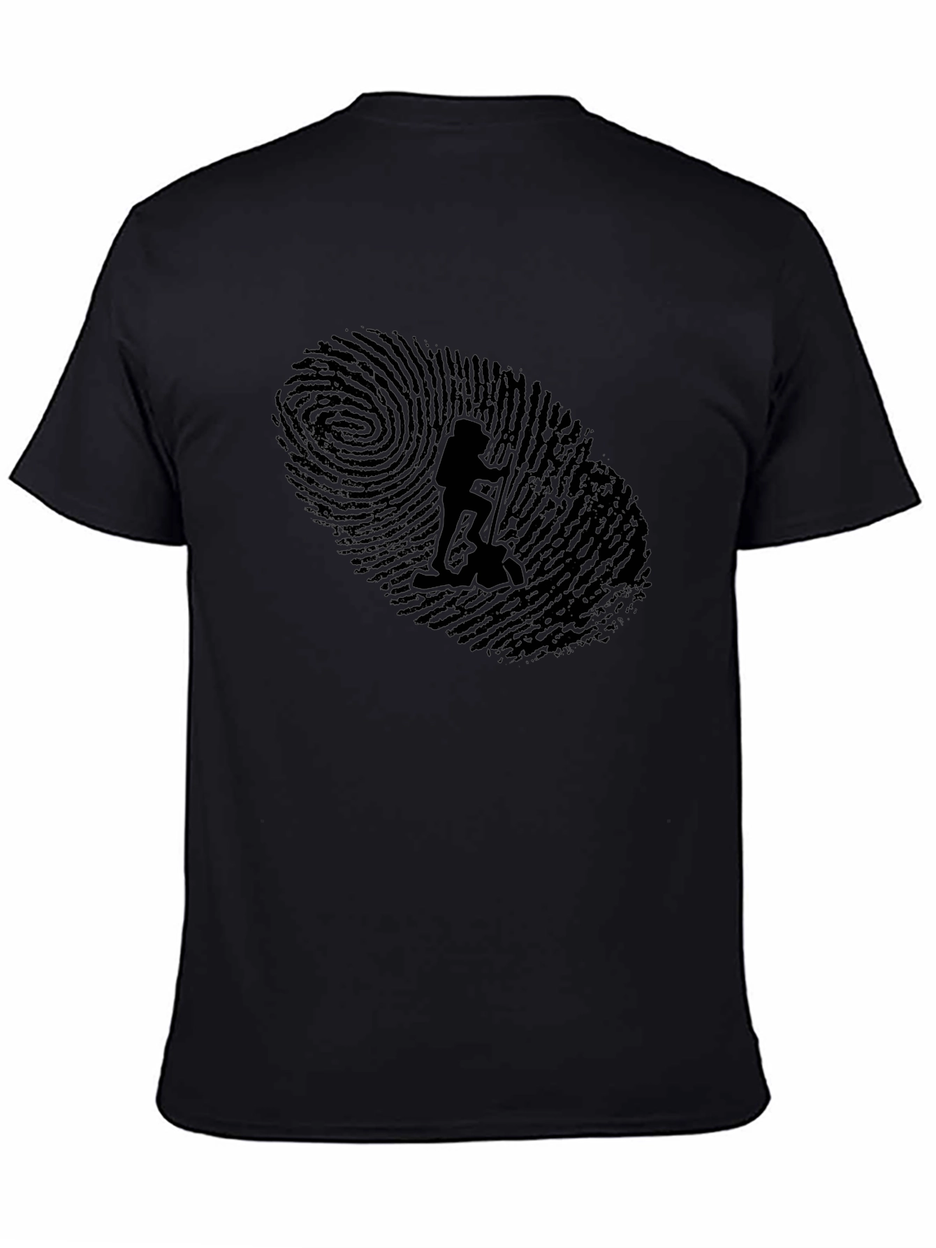 Black Fingerprint Hiker Graphic Tee