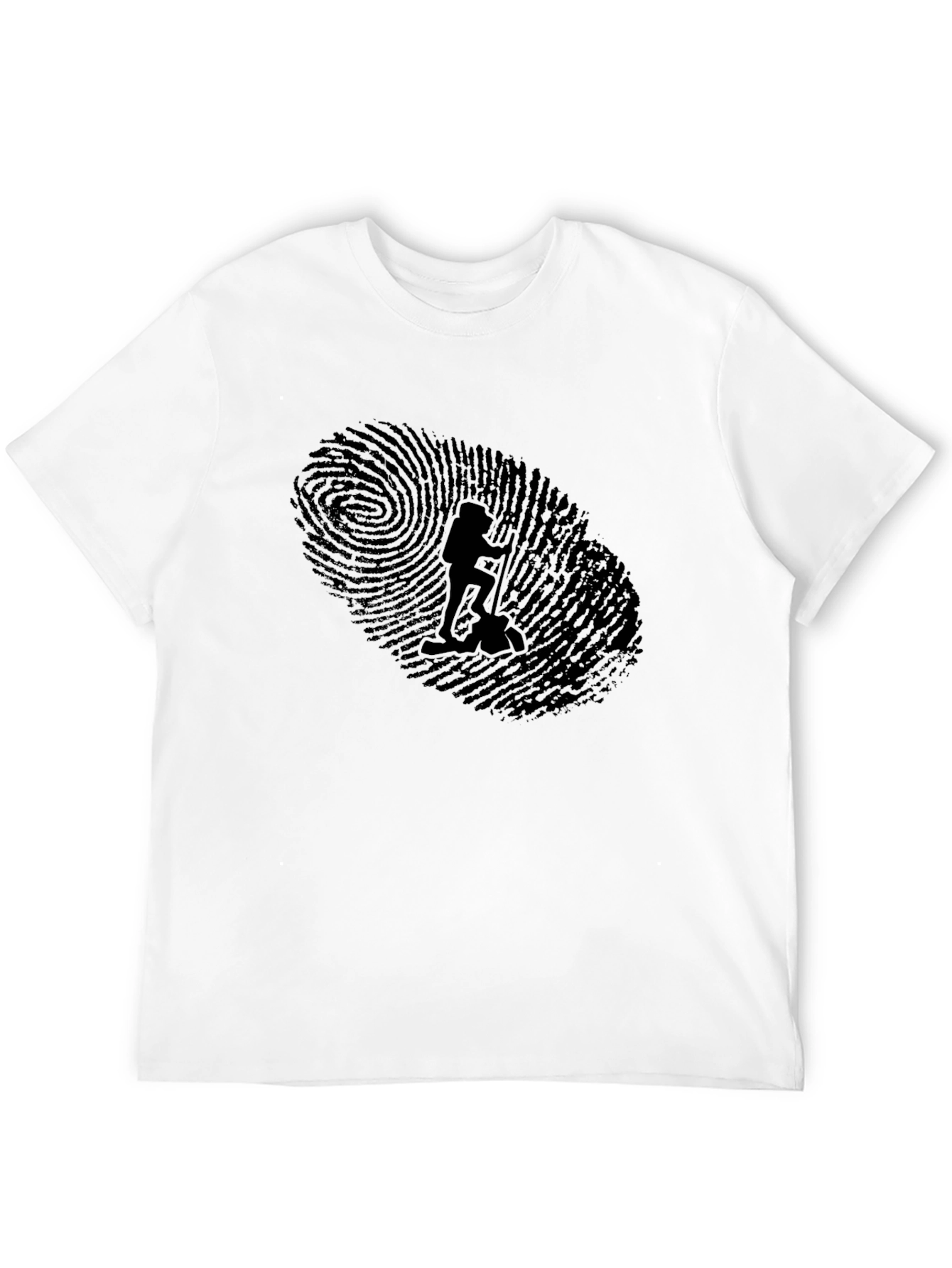 Black Fingerprint Hiker Graphic Tee
