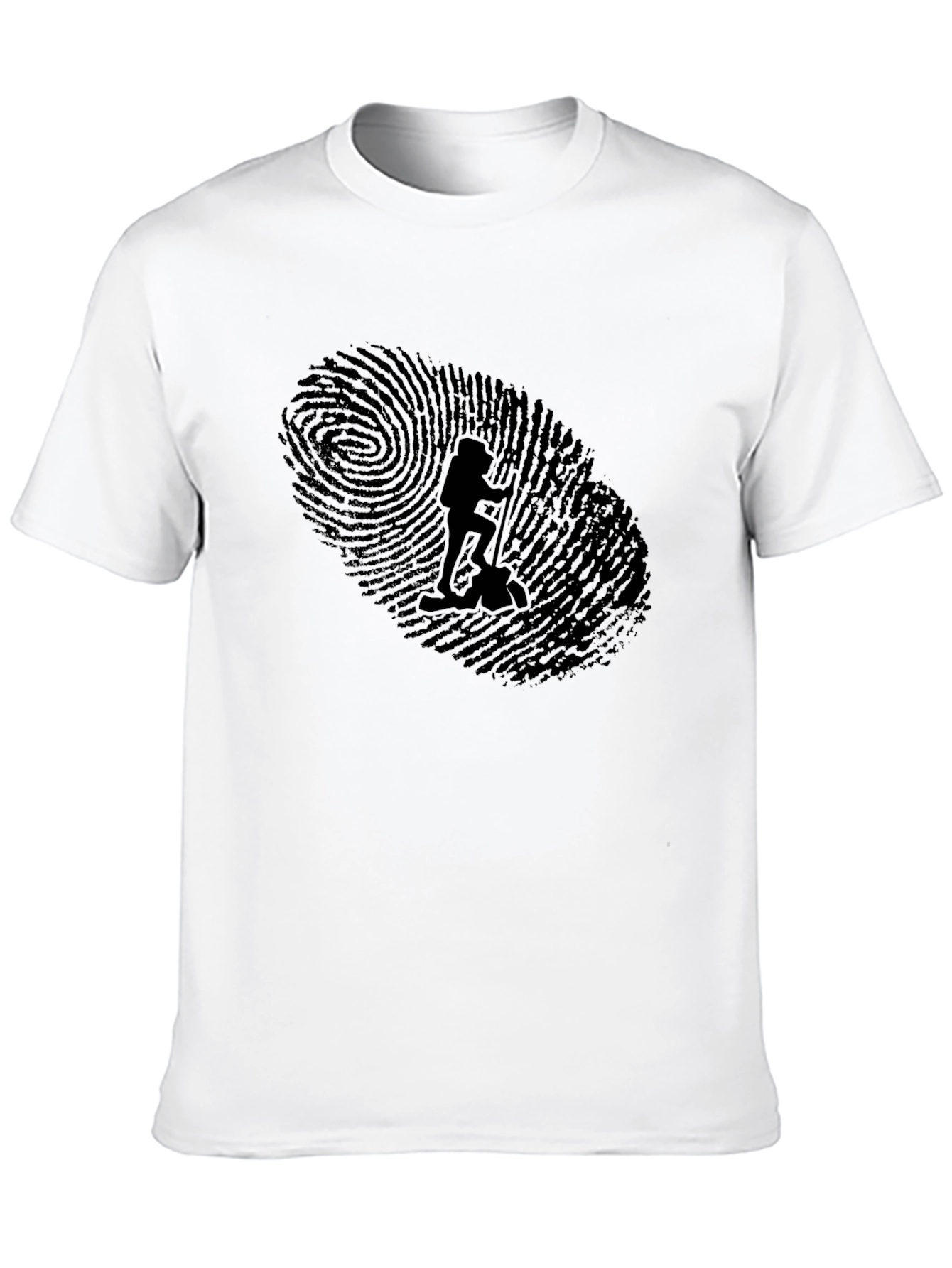 Black Fingerprint Hiker Graphic Tee