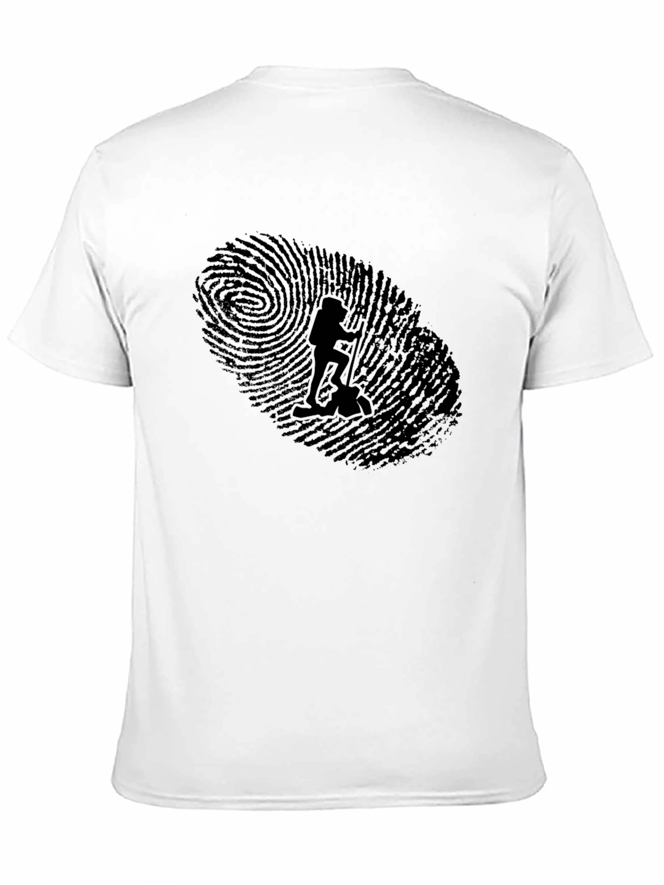 Black Fingerprint Hiker Graphic Tee