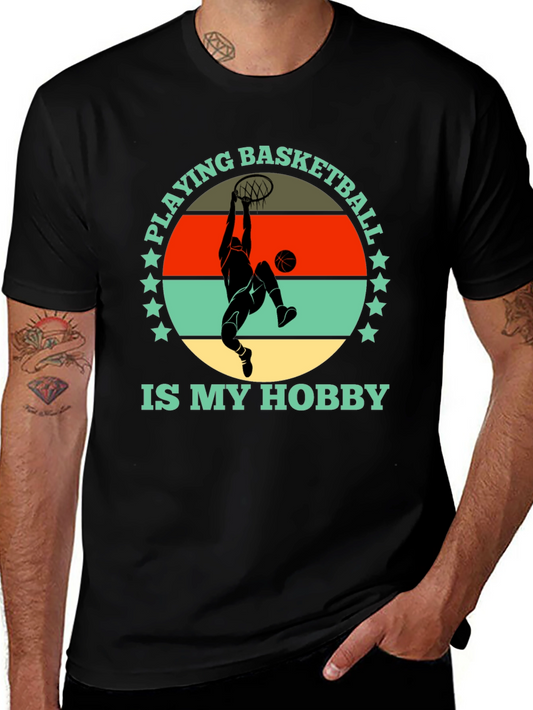 Basketball Hobby Graphic Tee - Stylish Cotton T-Shirt