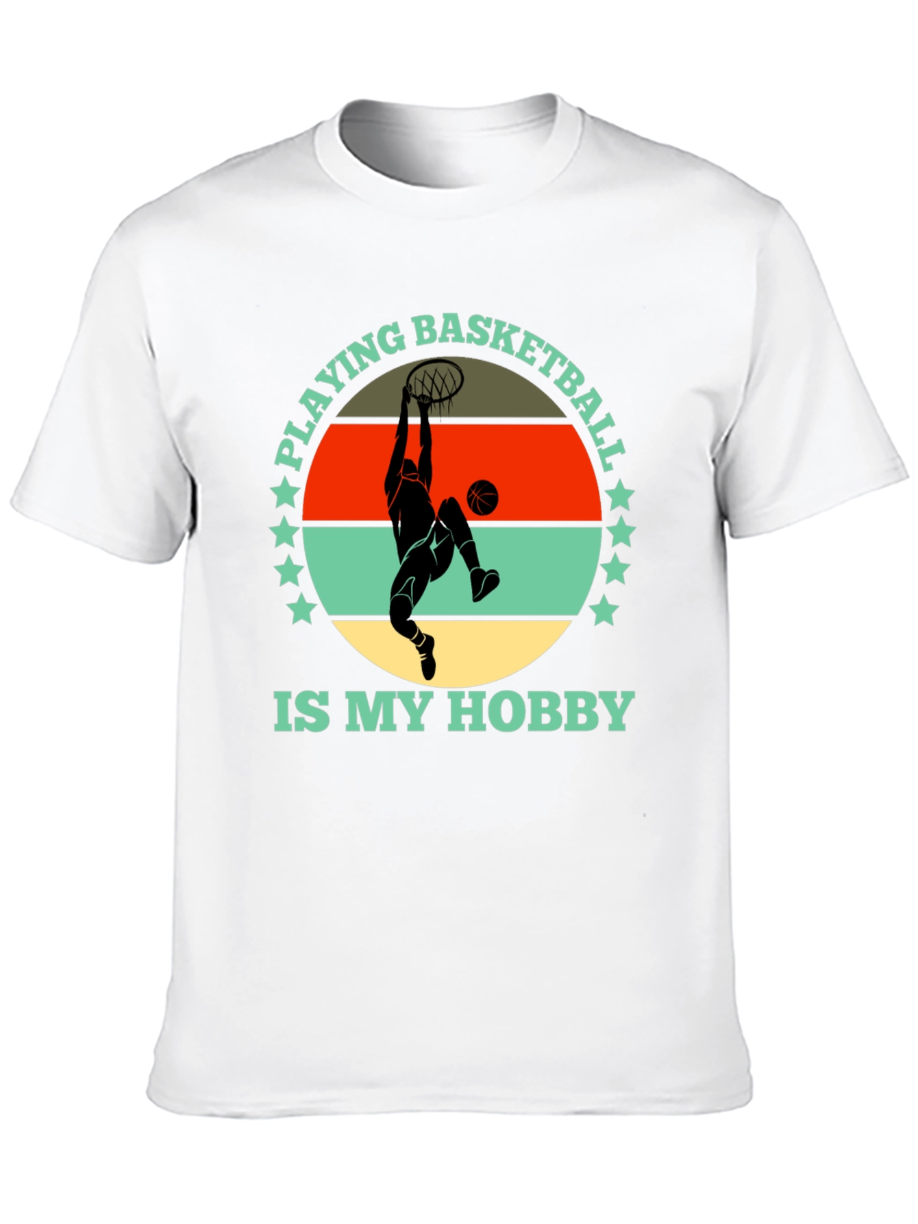 Basketball Hobby Graphic Tee - Stylish Cotton T-Shirt