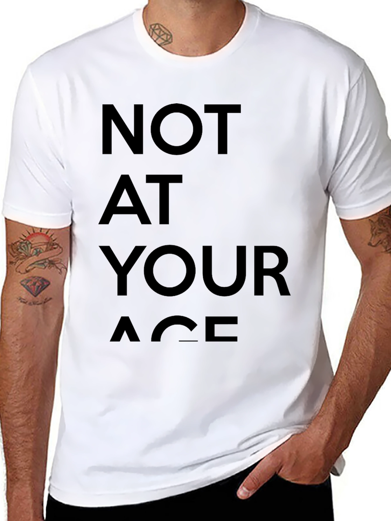 Not At Your Age Black Graphic T-Shirt