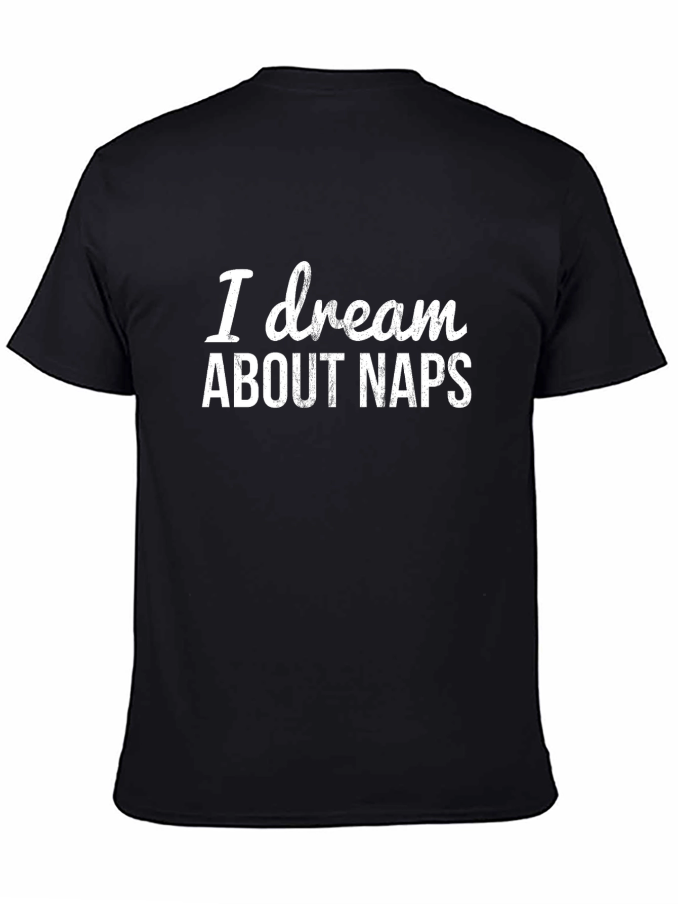 I Dream About Naps Black Graphic T-Shirt