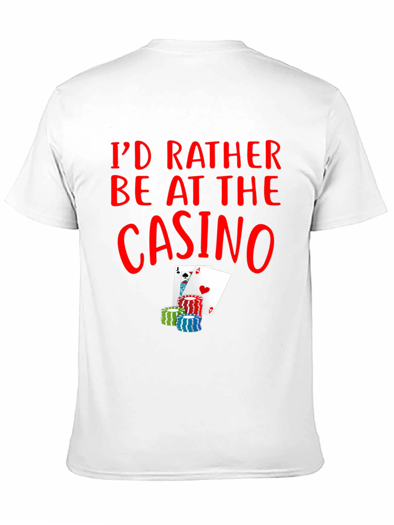 Casino T-Shirt - Poker Cards and Chips