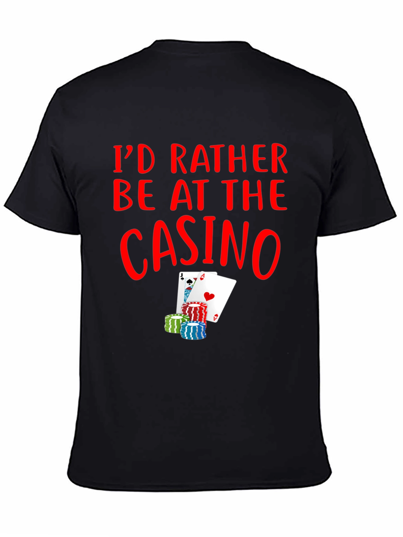 Casino T-Shirt - Poker Cards and Chips