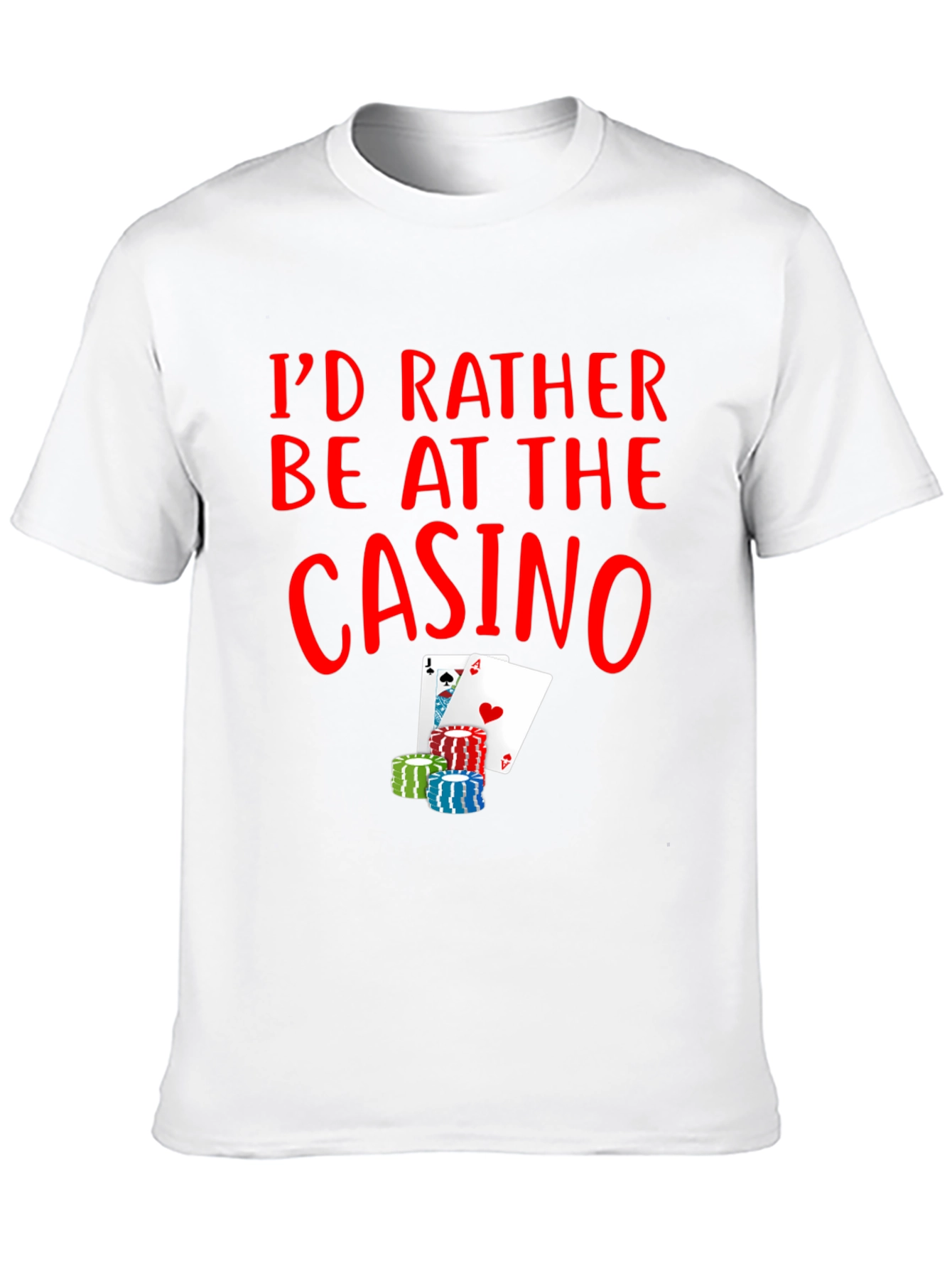 Casino T-Shirt - Poker Cards and Chips