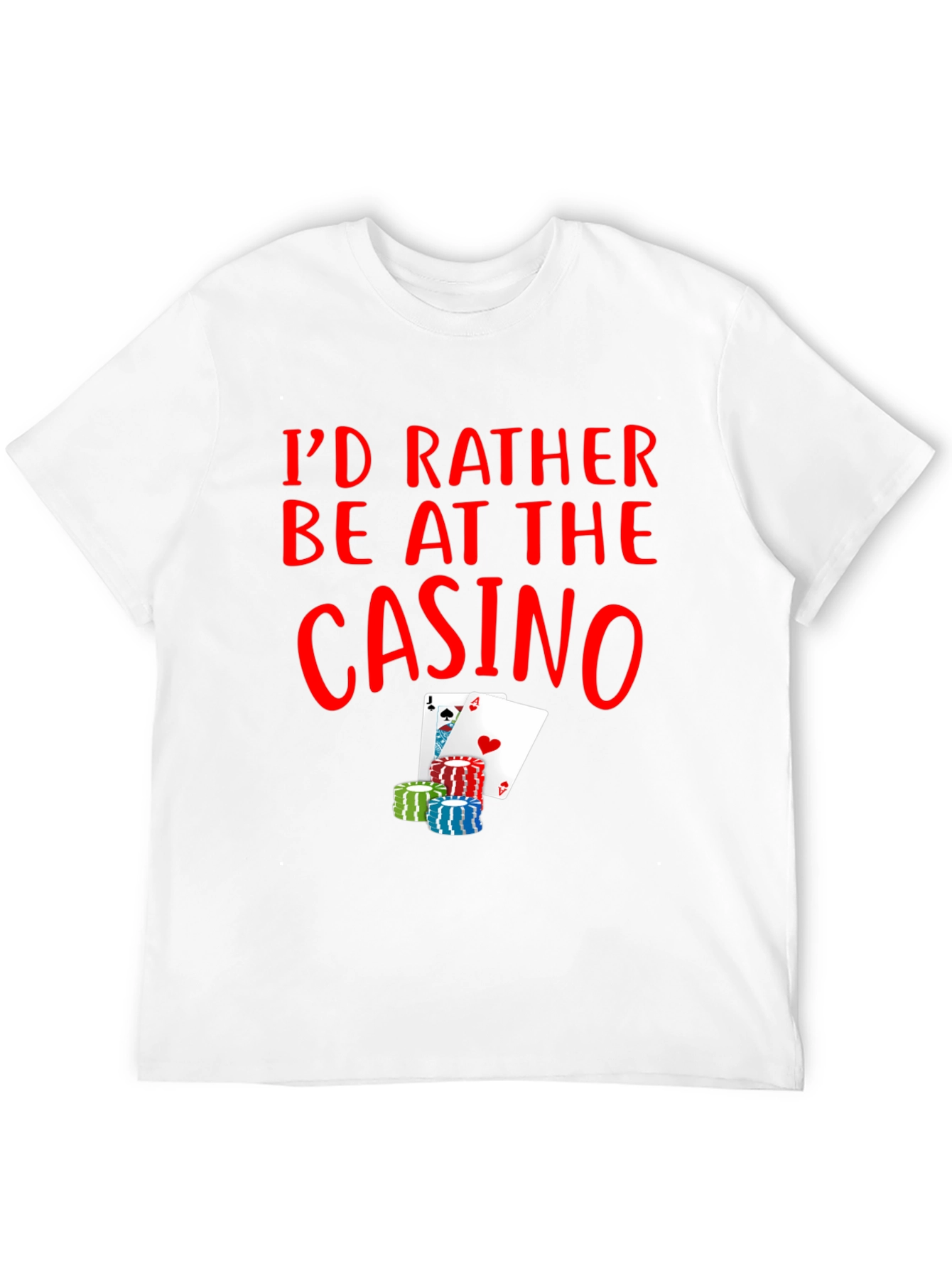 Casino T-Shirt - Poker Cards and Chips
