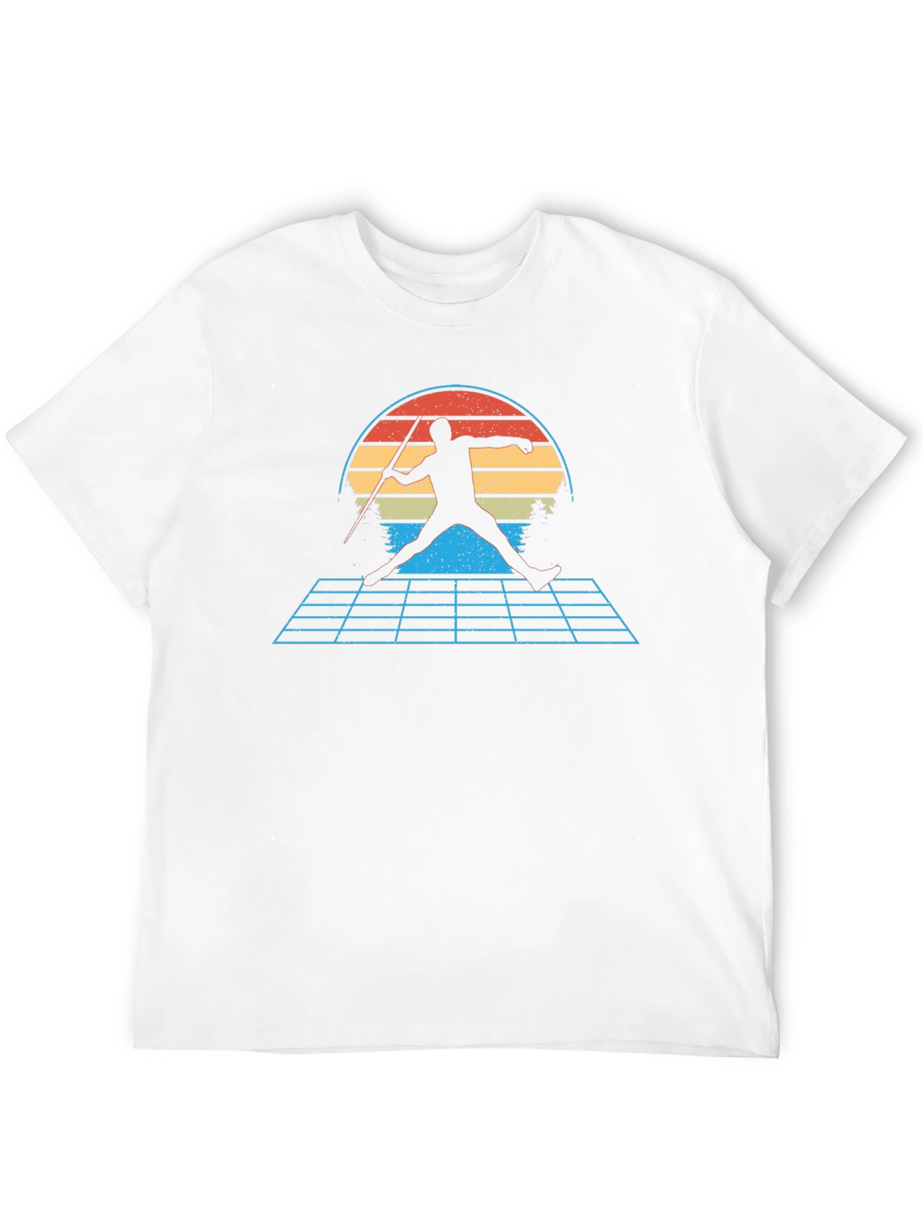 Retro Javelin Thrower Graphic T-Shirt