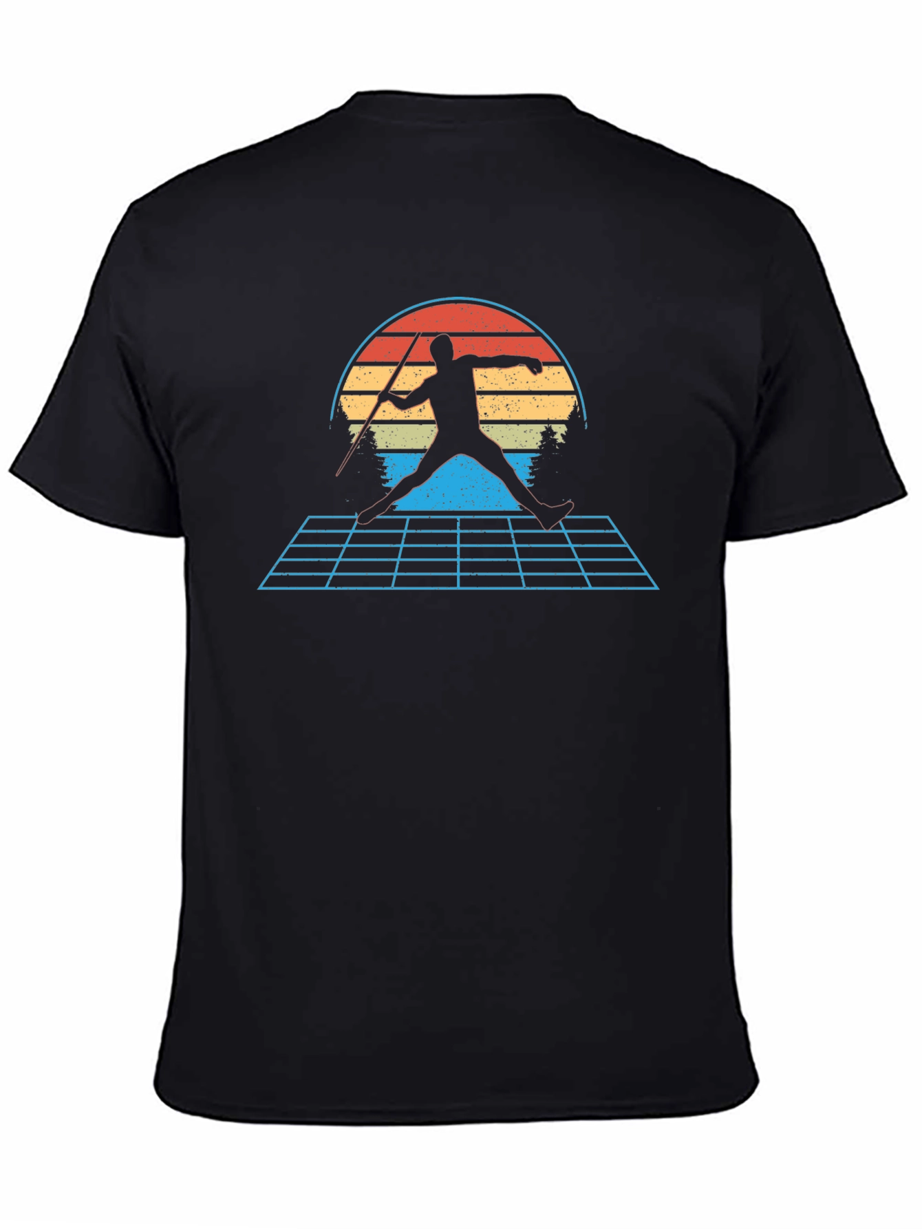 Retro Javelin Thrower Graphic T-Shirt