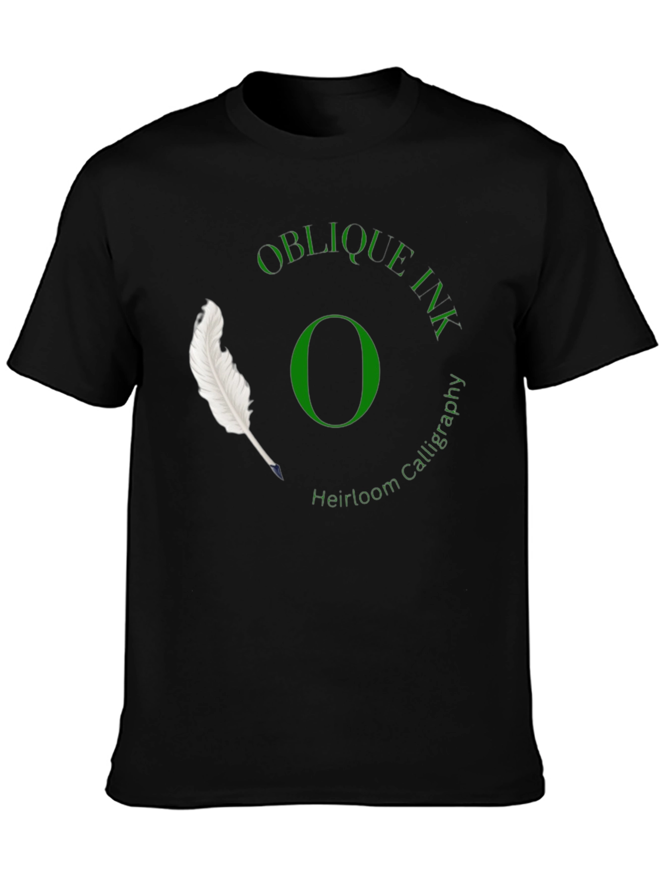 Oblique Ink Calligraphy T-Shirt