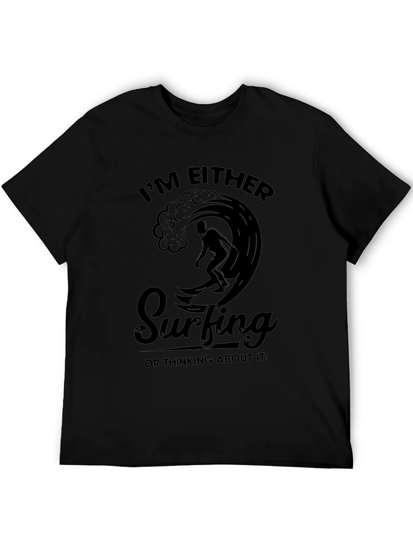 Surfing Graphic Tee - Im Either Surfing