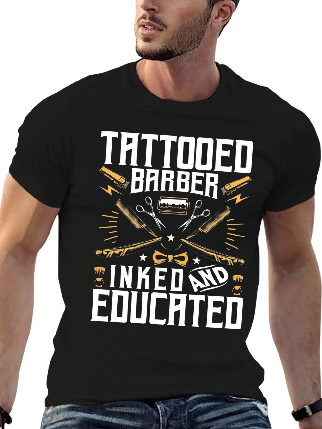 Tattooed Barber T-Shirt - Inked & Educated