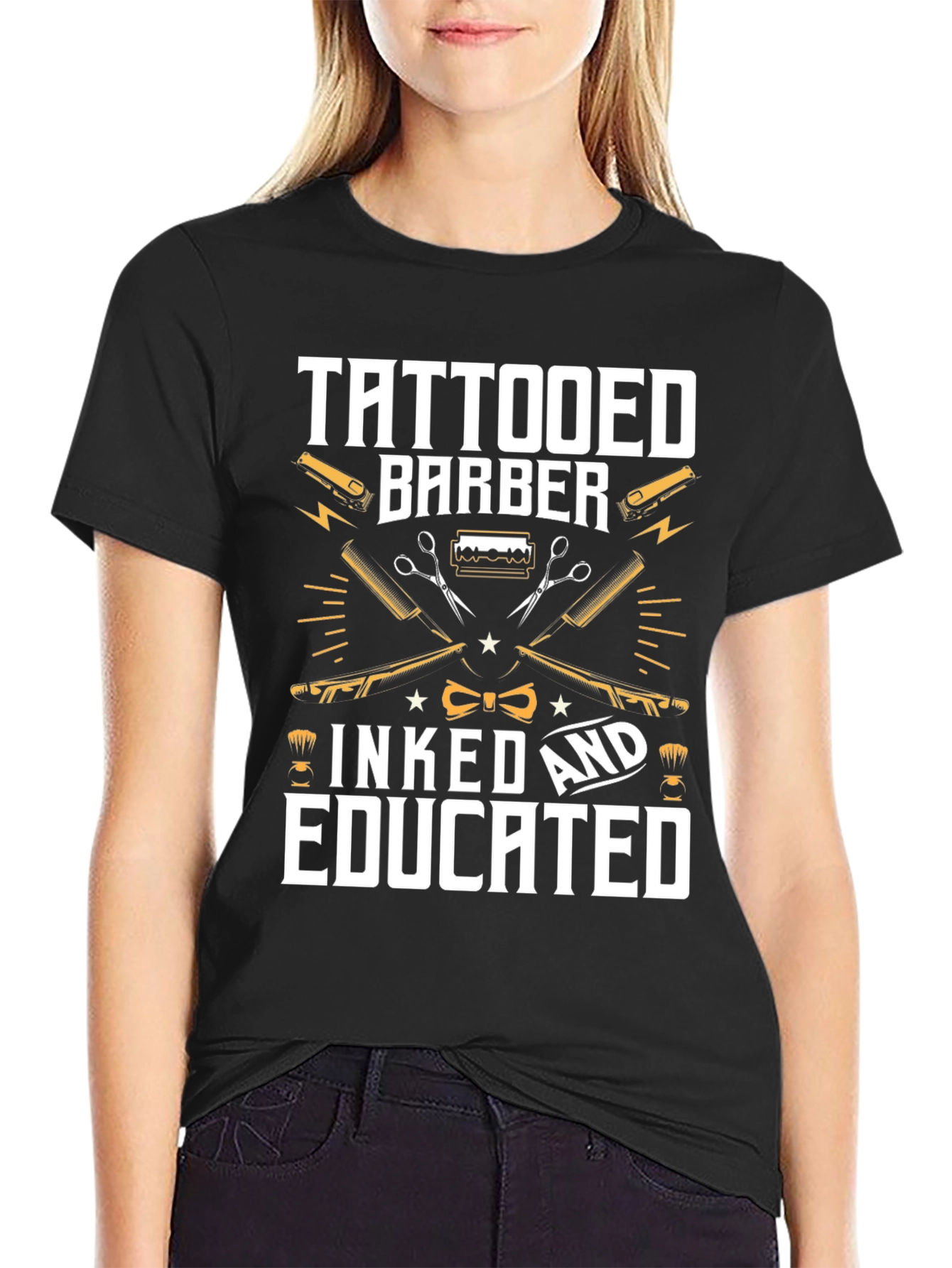 Tattooed Barber T-Shirt - Inked & Educated