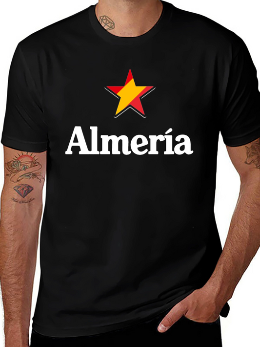 Almería Star T-Shirt - Casual Black Tee