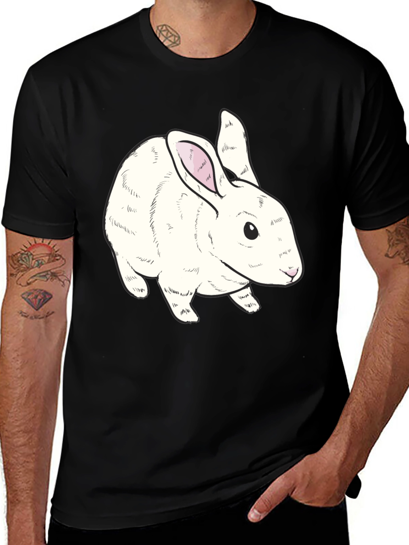 Rabbit Graphic T-Shirt - Cute Animal Tee