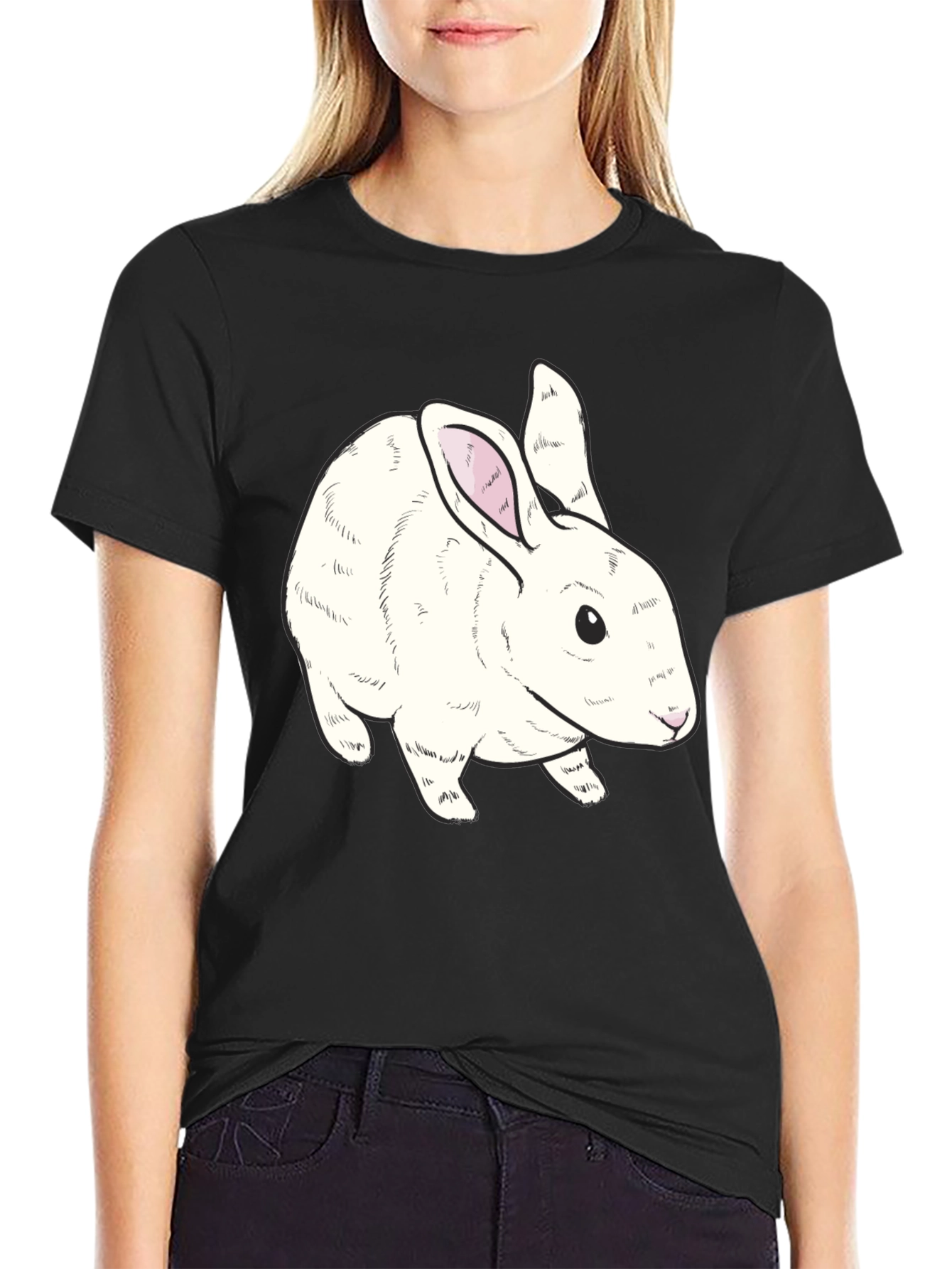 Rabbit Graphic T-Shirt - Cute Animal Tee