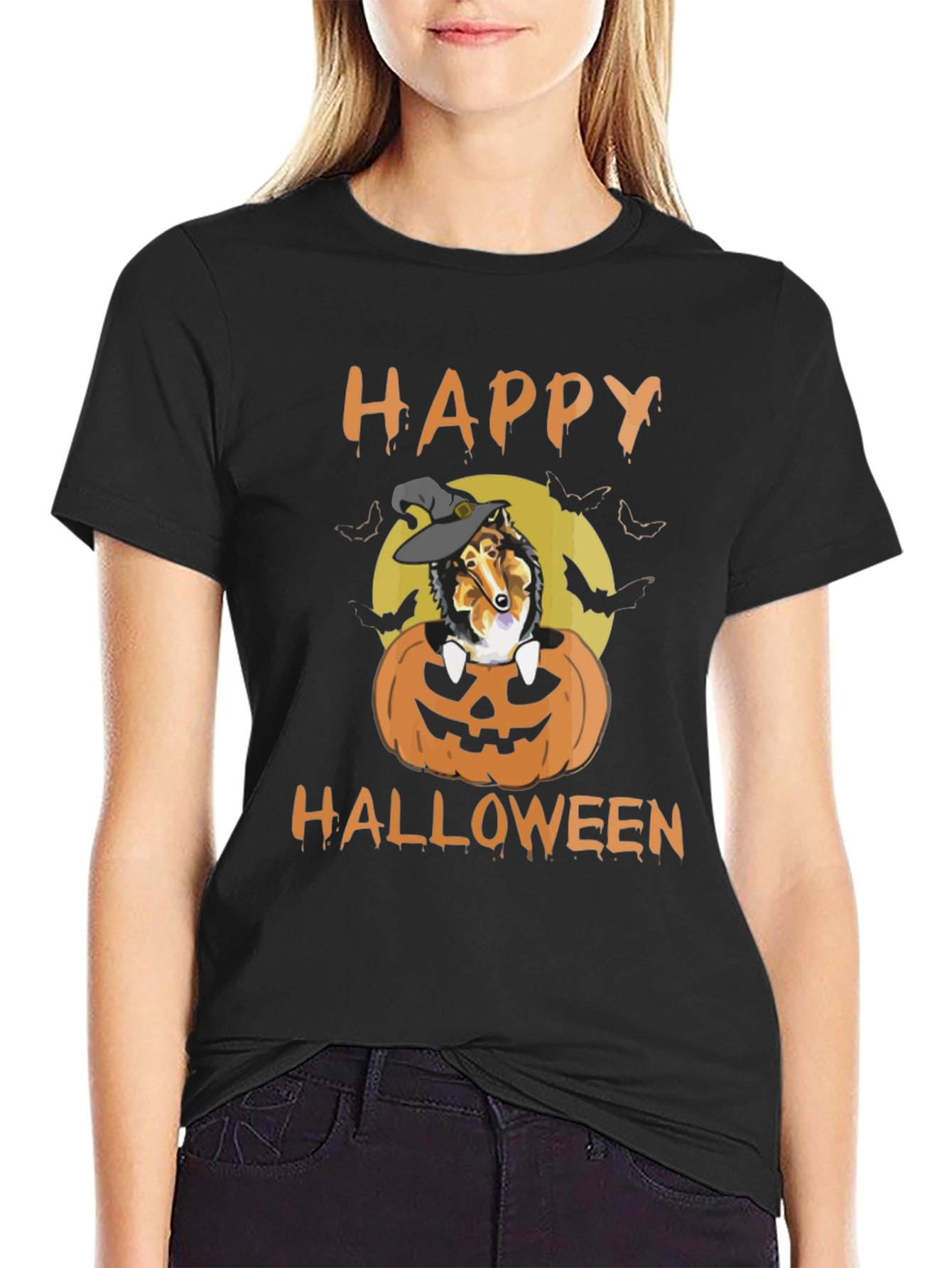 Halloween Dog Witch T-Shirt - Happy Halloween!