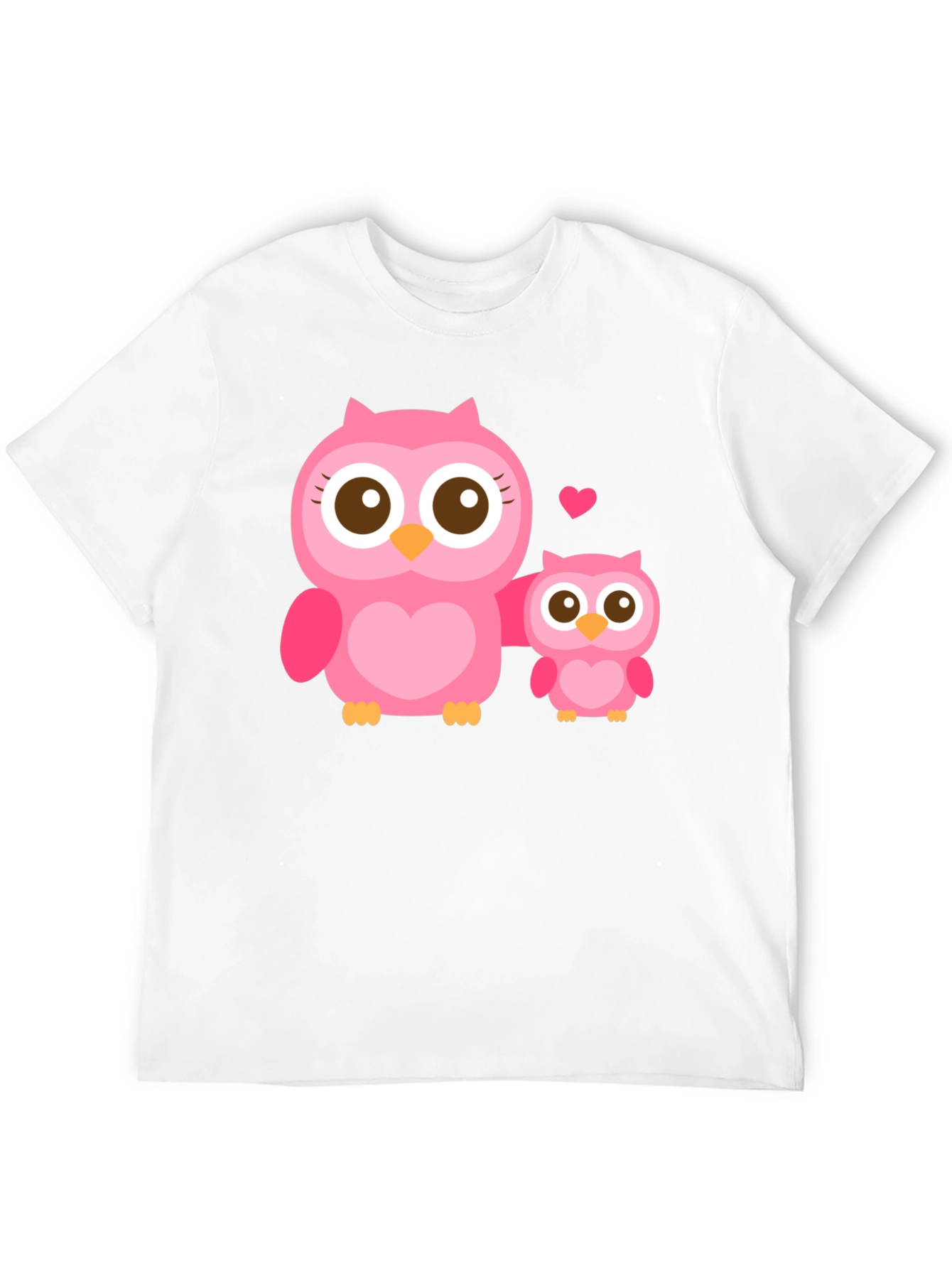Owl Family Graphic T-Shirt - Black