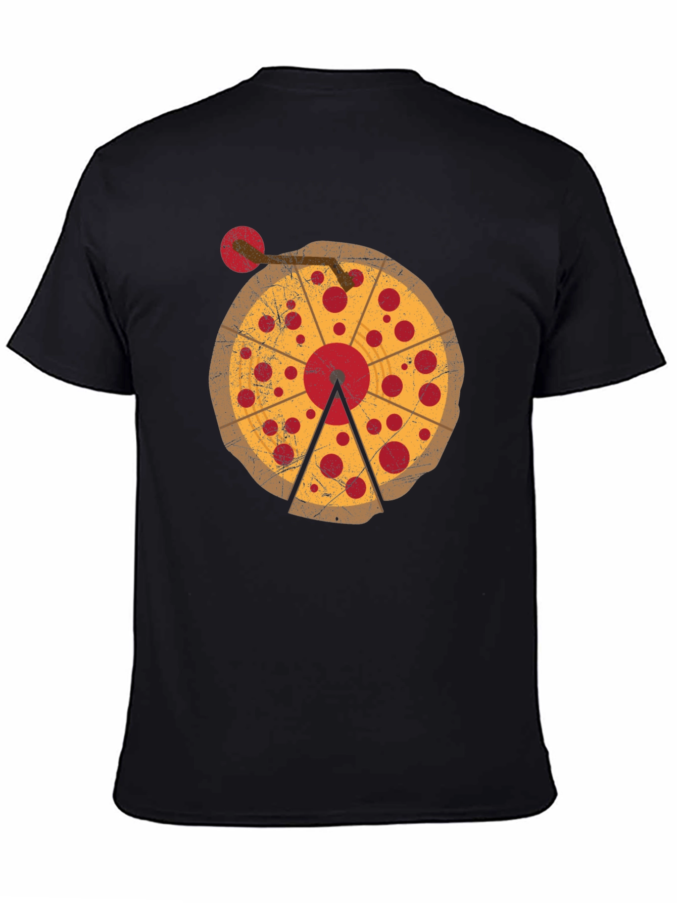 Pizza DJ Turntable Graphic T-Shirt