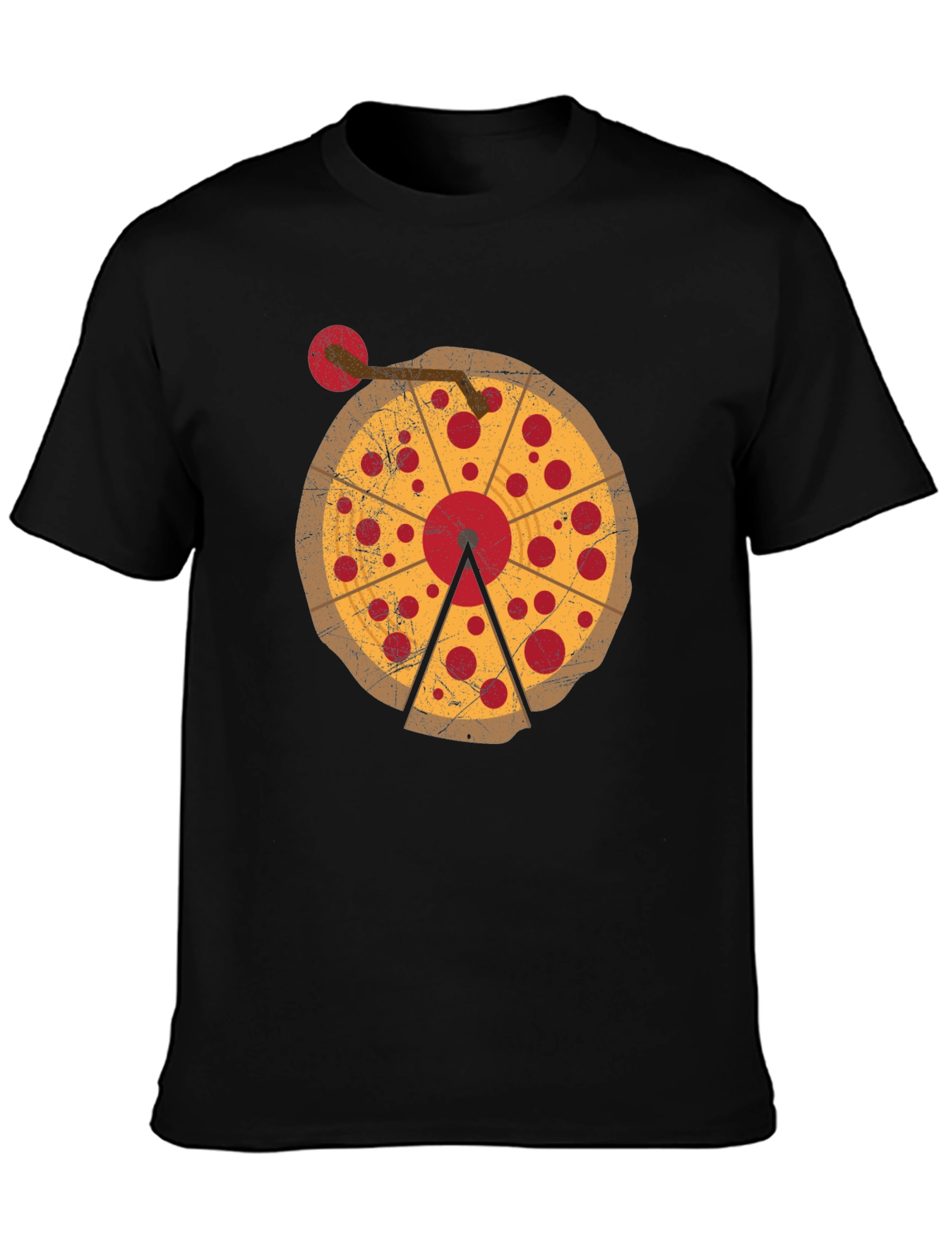 Pizza DJ Turntable Graphic T-Shirt
