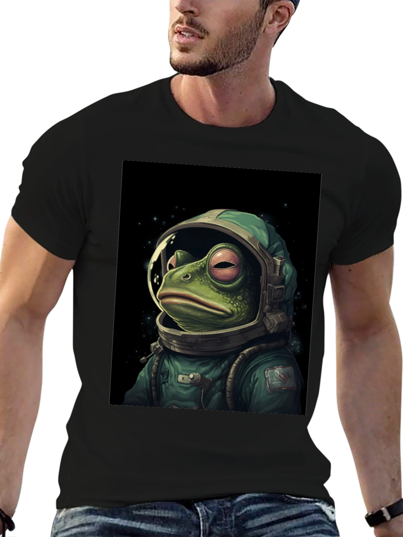Frog Astronaut Graphic T-Shirt