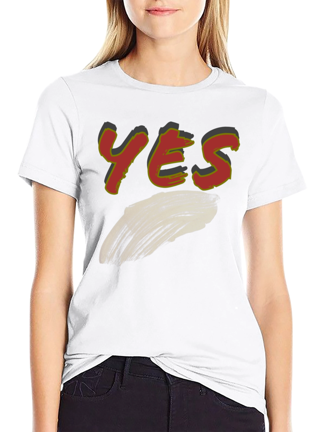 Yes Graphic Print Mens T-Shirt