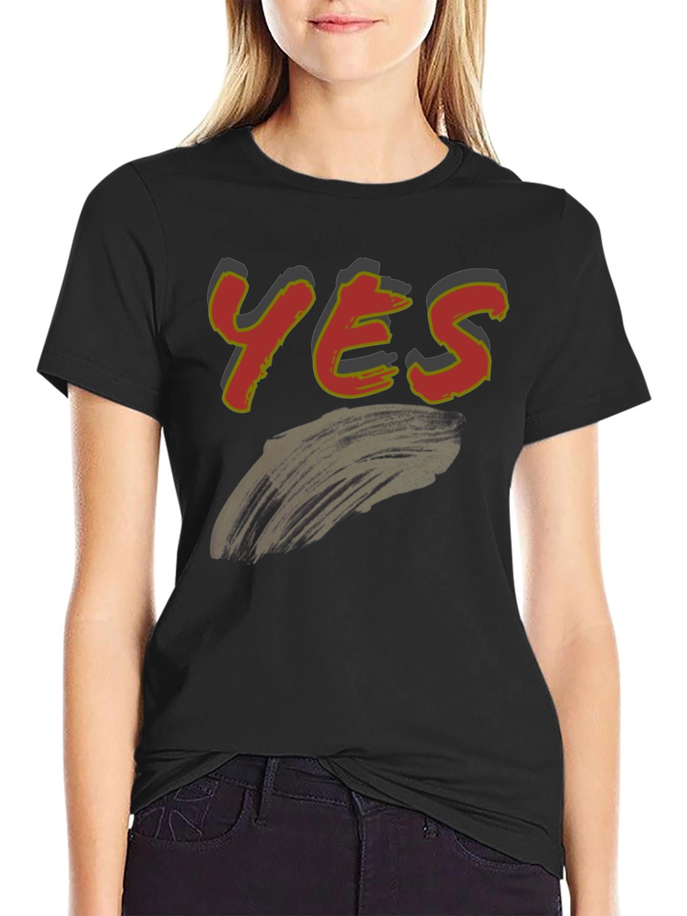 Yes Graphic Print Mens T-Shirt