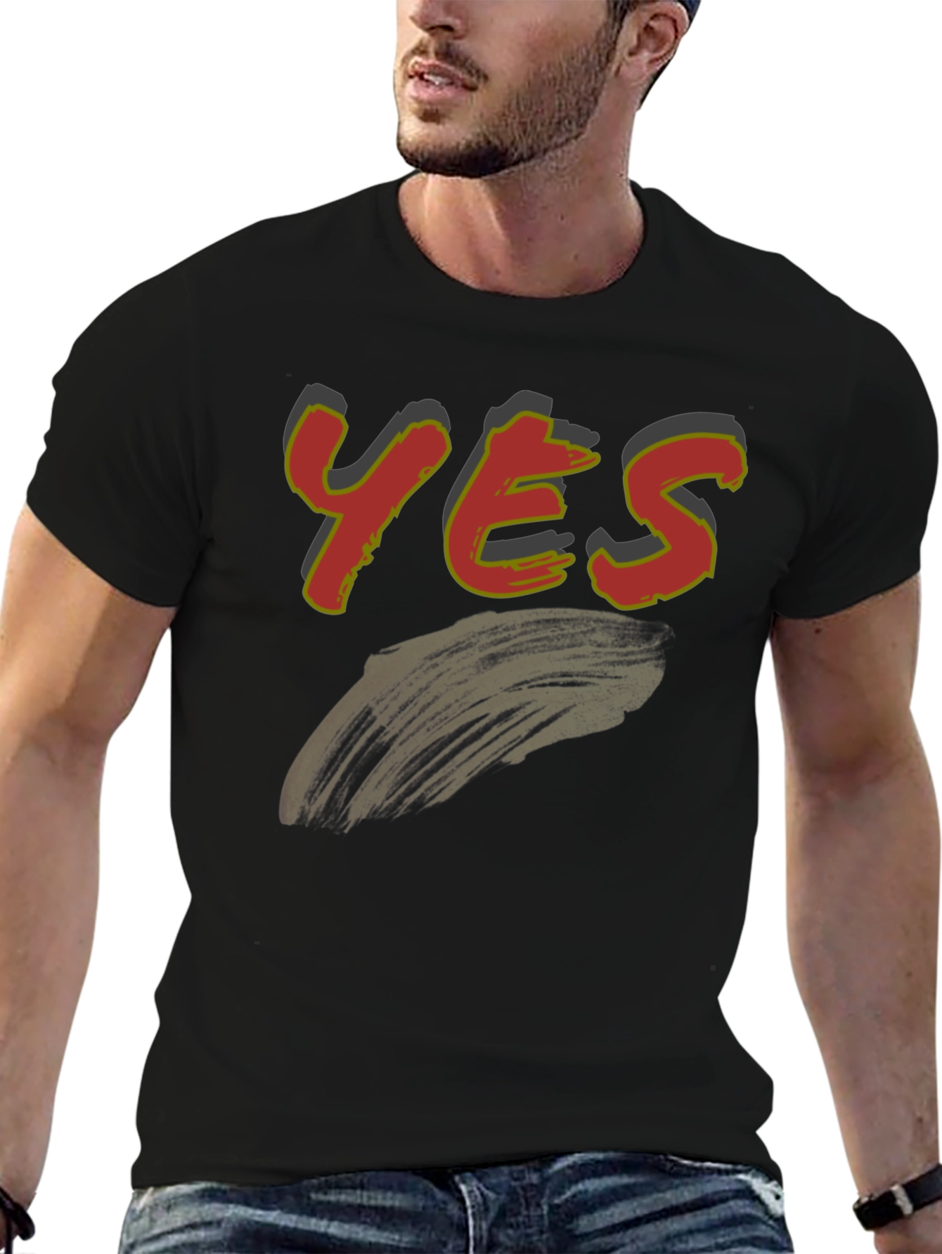 Yes Graphic Print Mens T-Shirt
