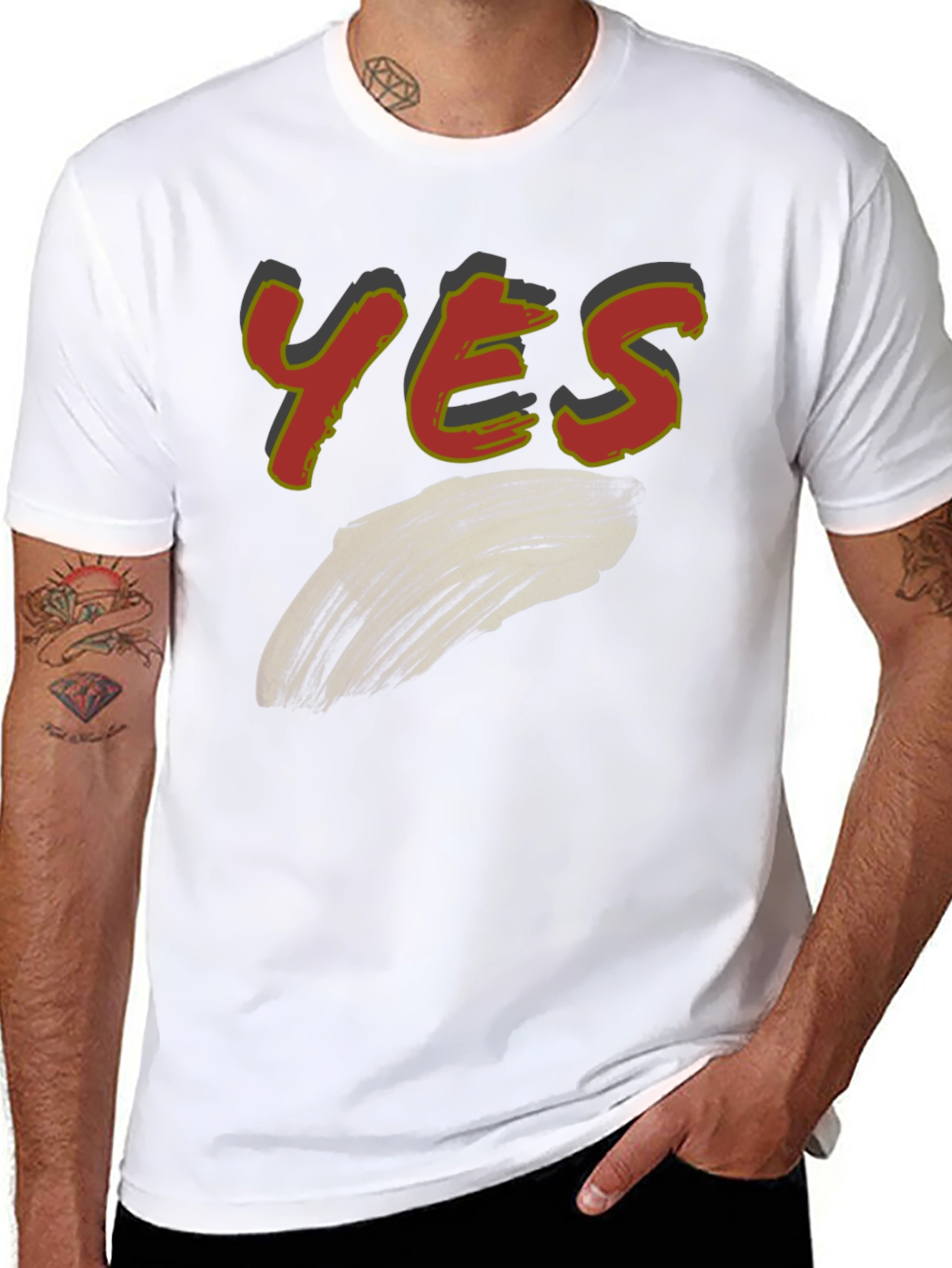 Yes Graphic Print Mens T-Shirt