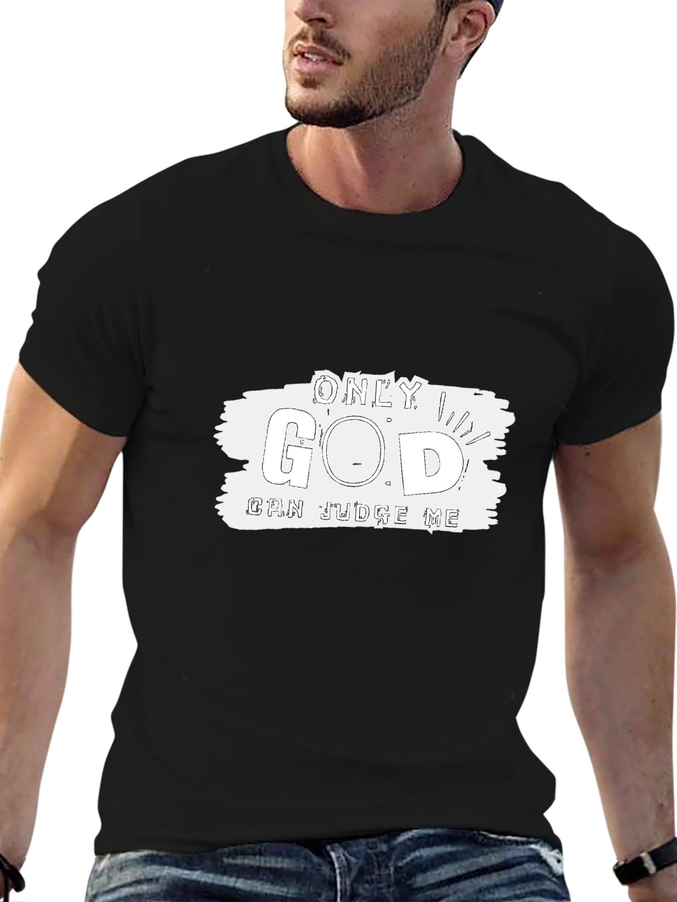 Only God Can Judge Me Black T-Shirt