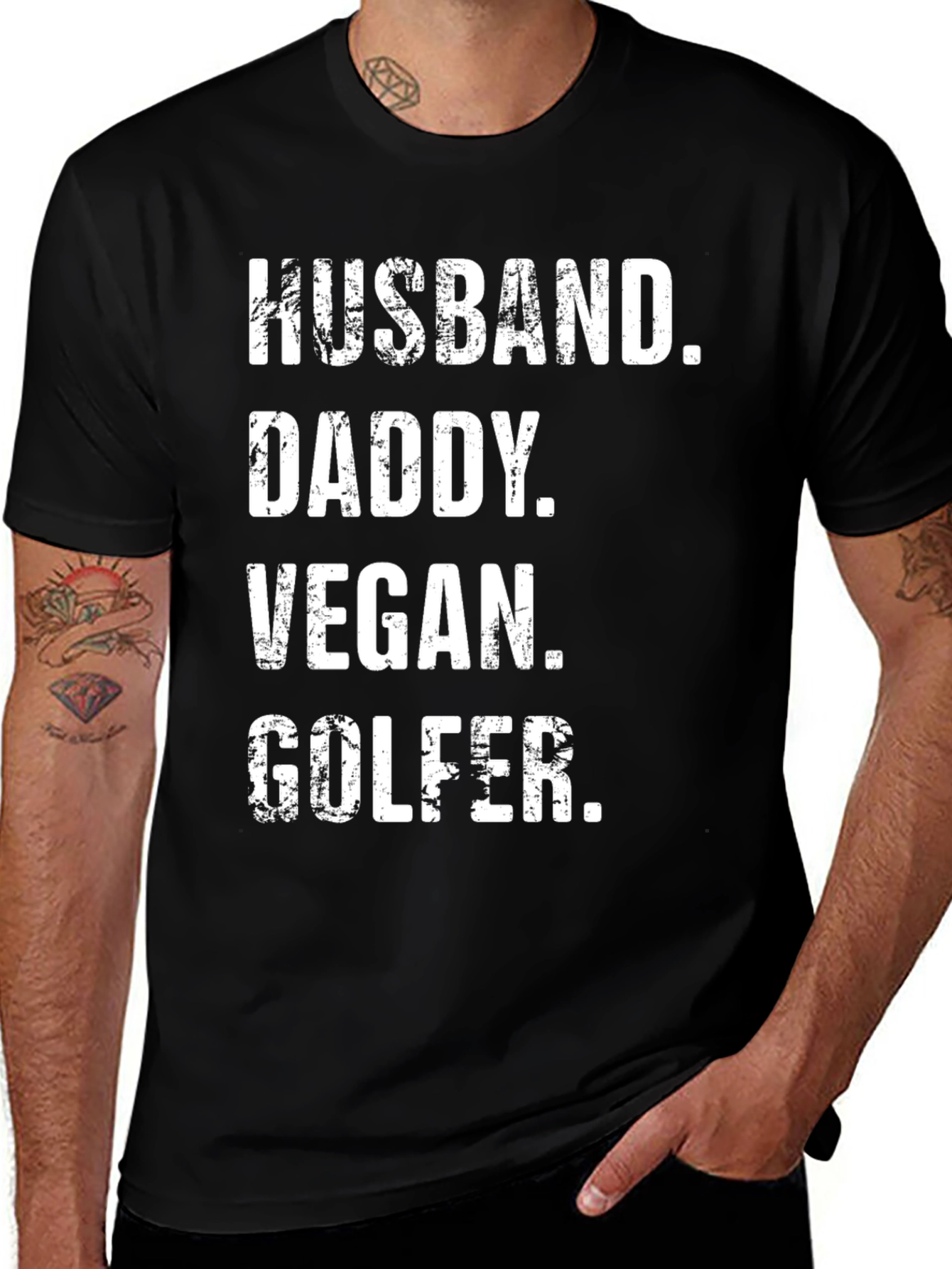 Husband Daddy Vegan Golfer T-Shirt