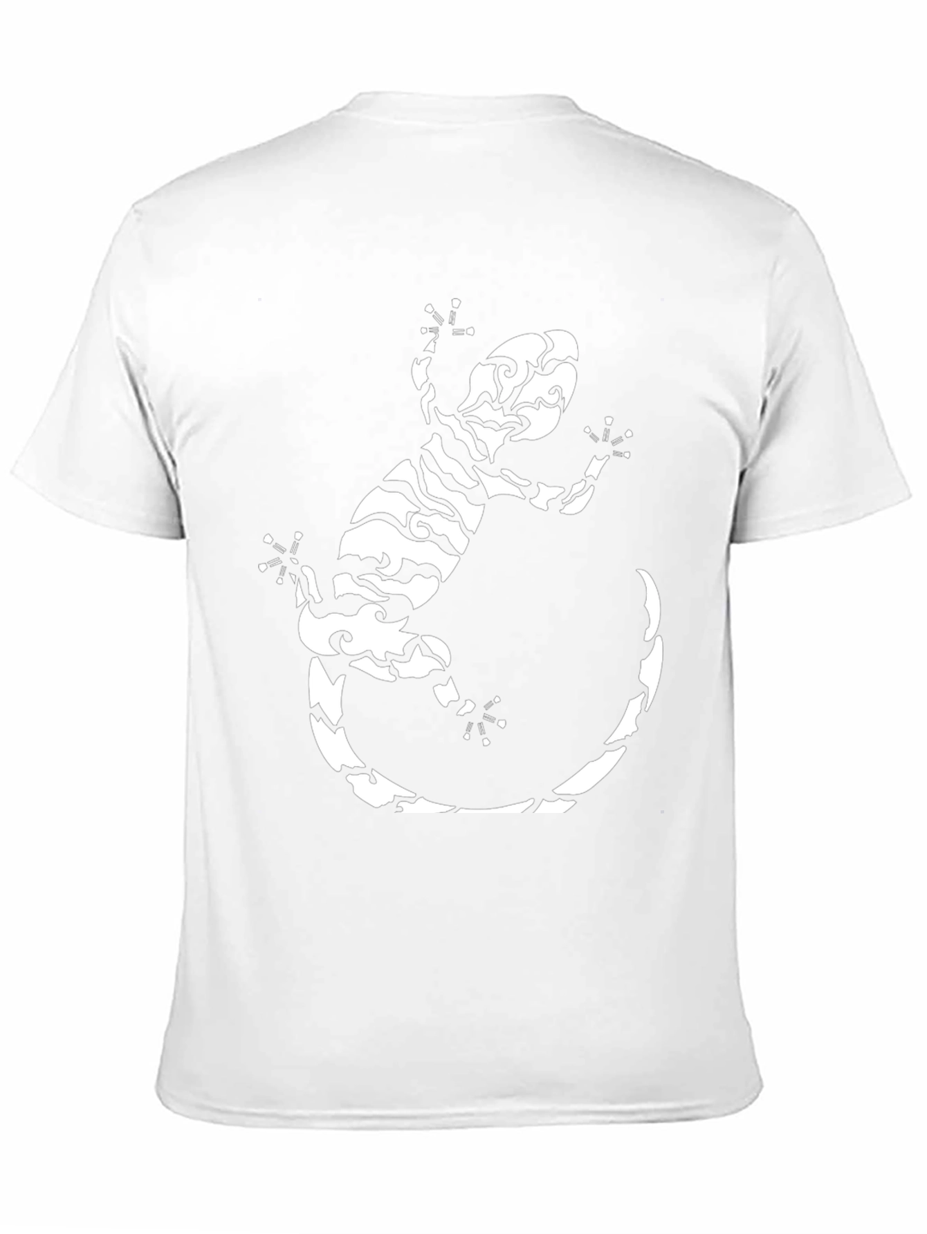 Tribal Gecko Graphic Tee - Stylish Black T-Shirt