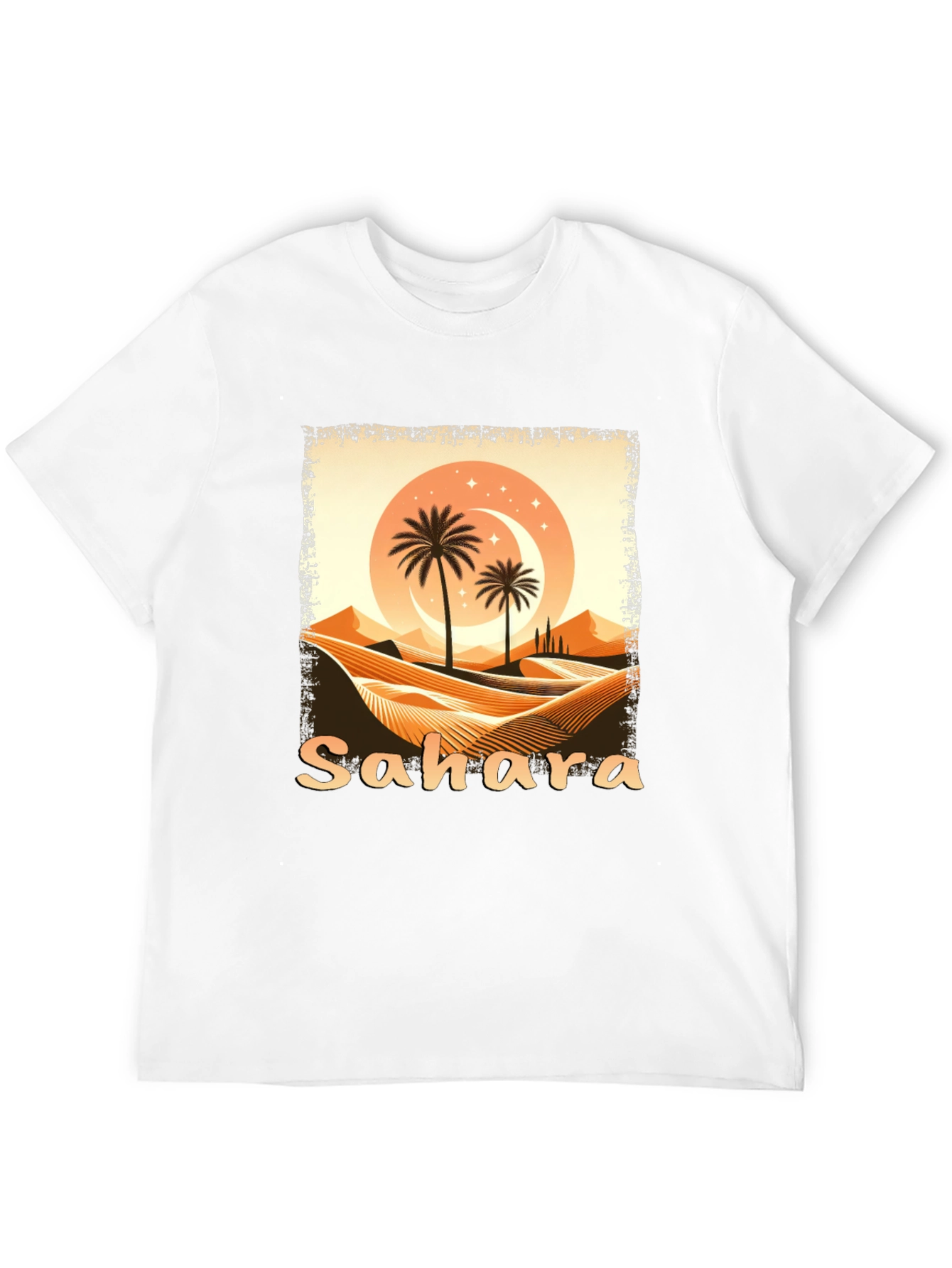 Sahara Desert Graphic Tee - Unisex Black T-Shirt