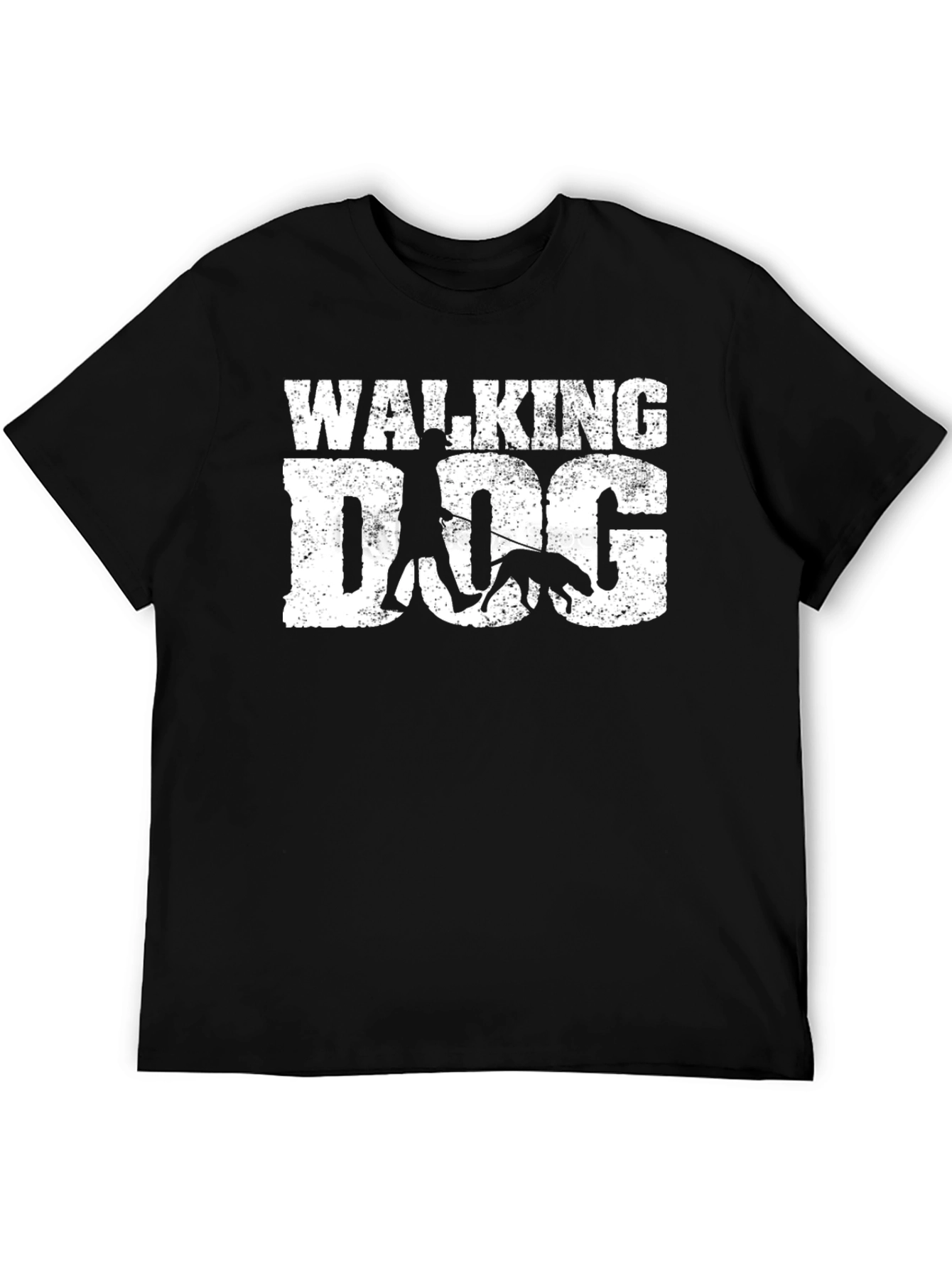 Walking Dog T-Shirt - Black Graphic Tee
