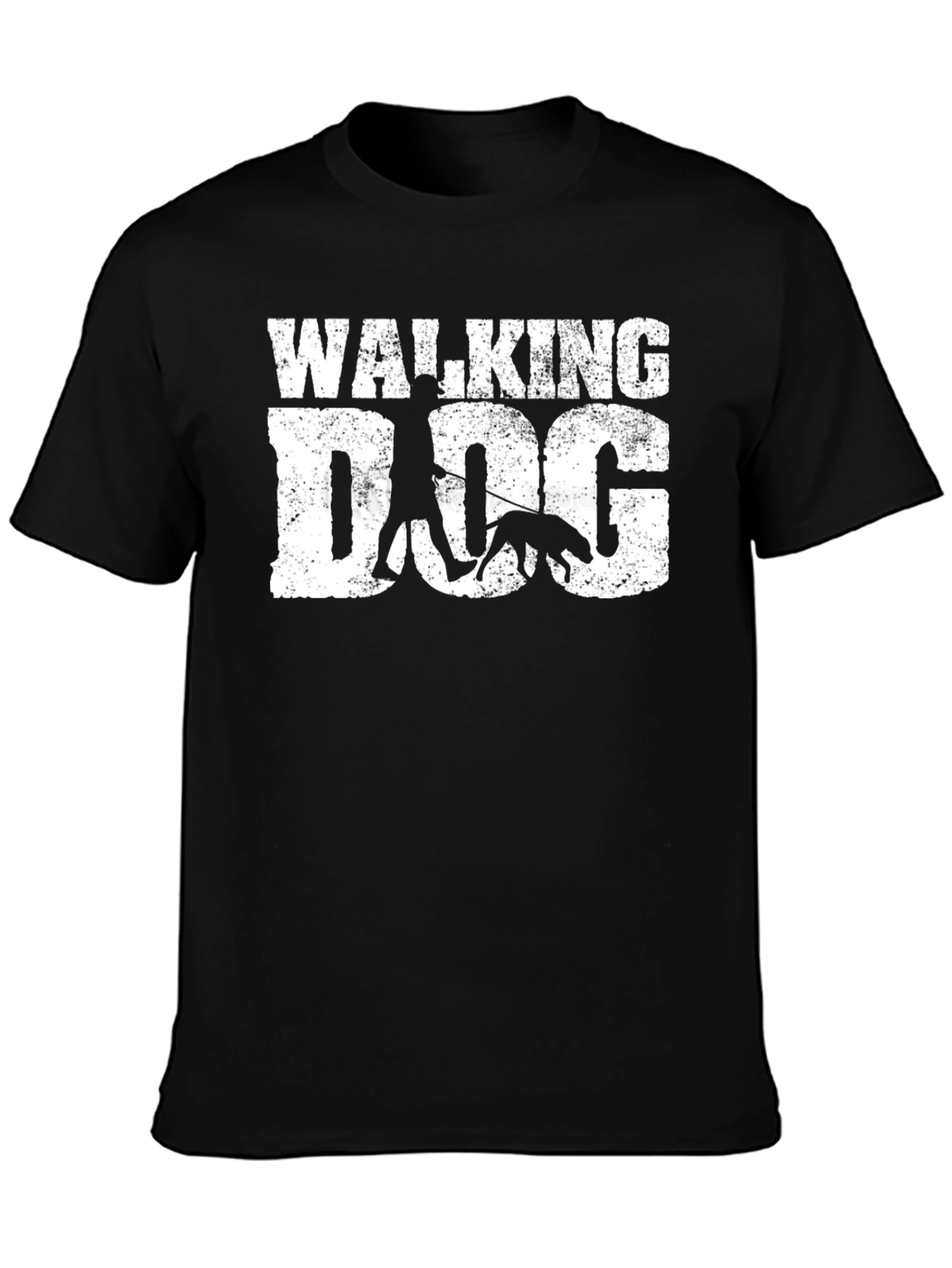 Walking Dog T-Shirt - Black Graphic Tee
