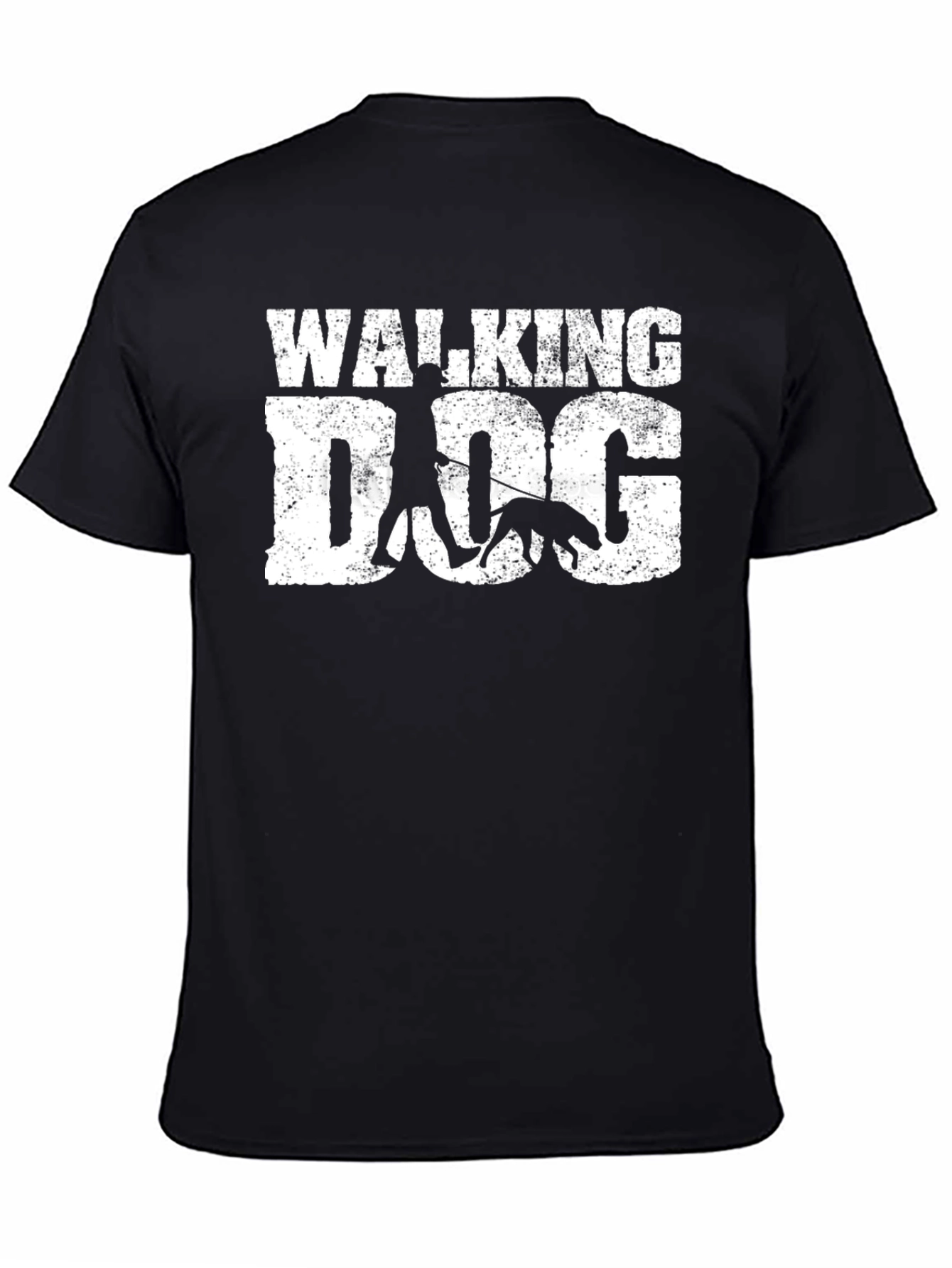 Walking Dog T-Shirt - Black Graphic Tee