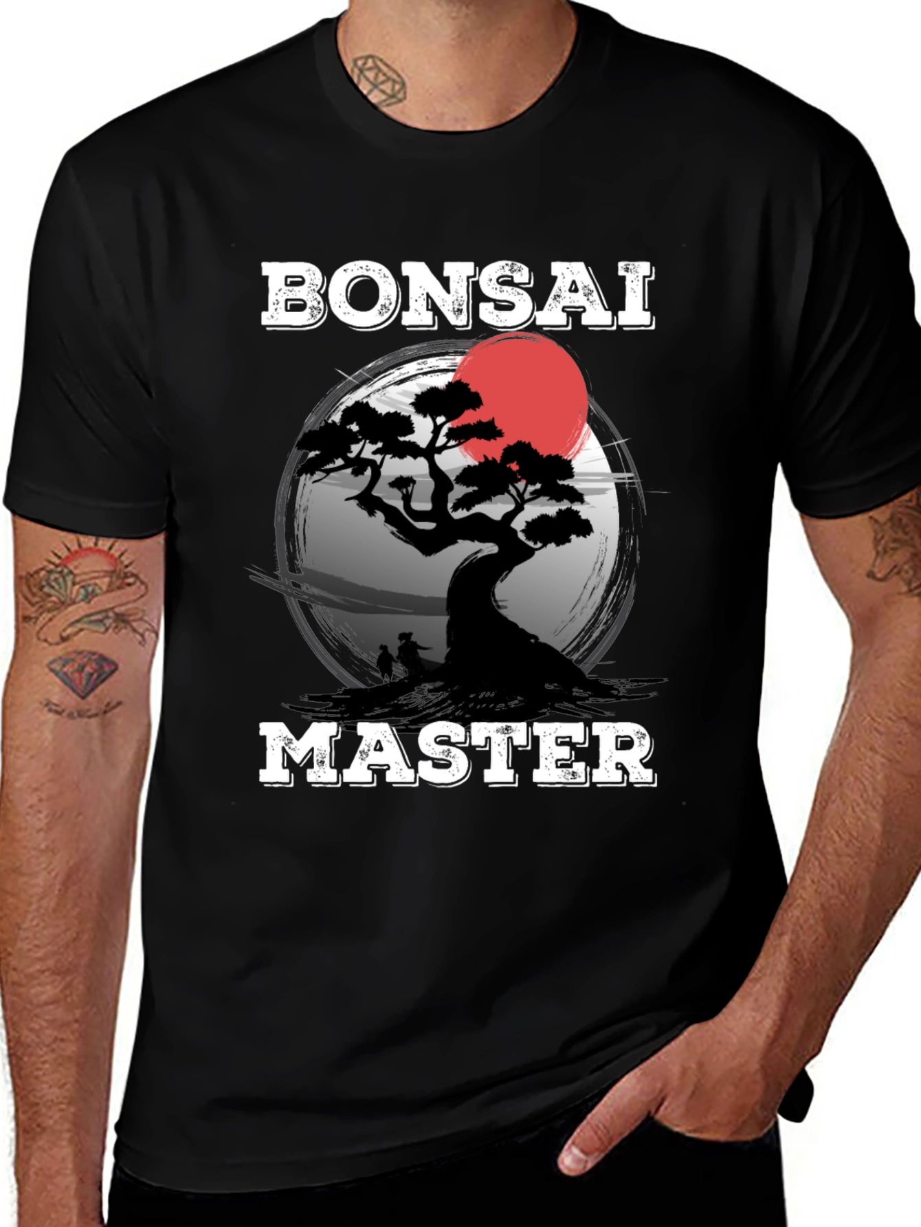 Bonsai Master Graphic T-Shirt - Black