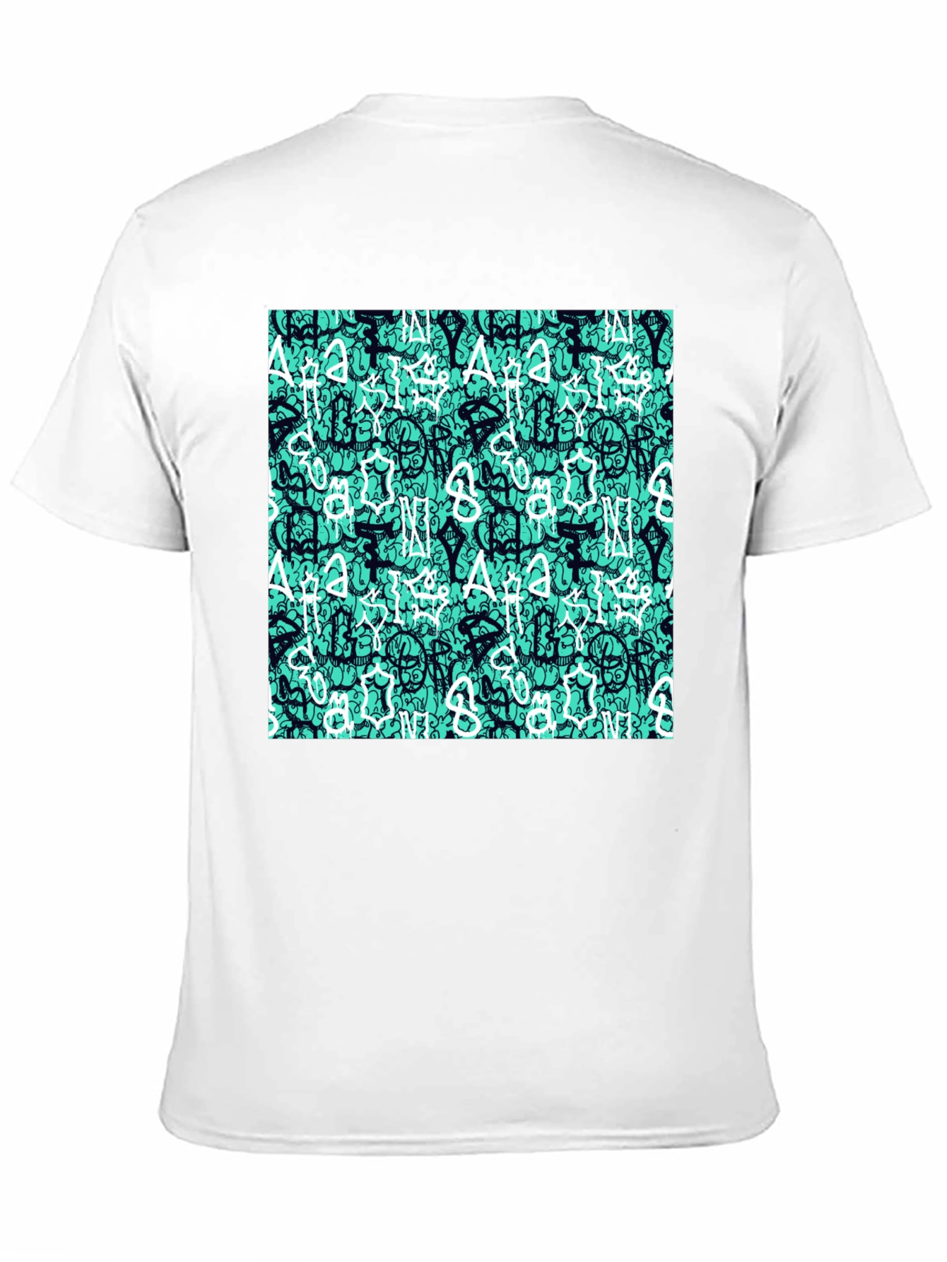 Abstract Print Black T-Shirt