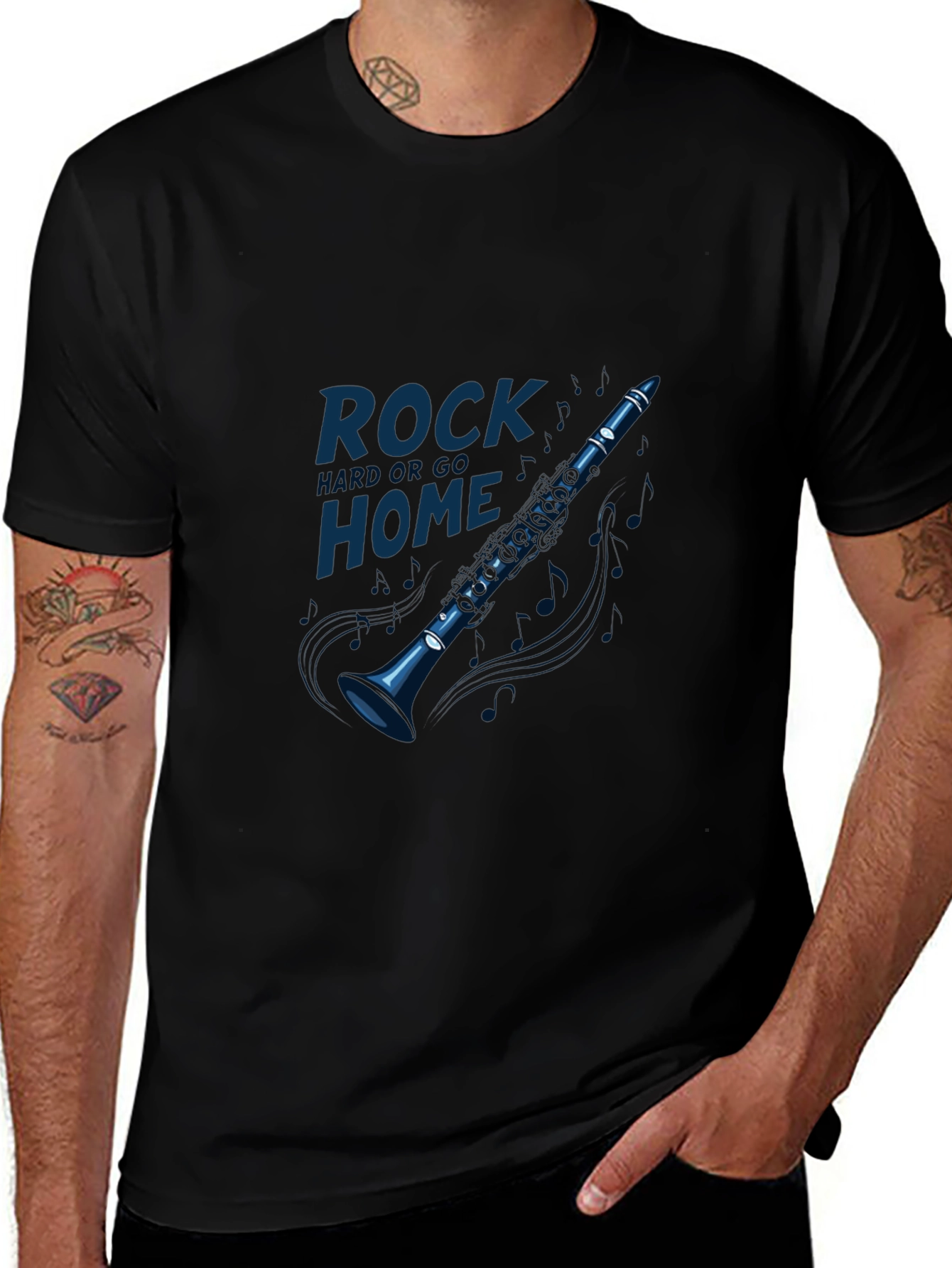Rock Home Clarinet Graphic T-Shirt