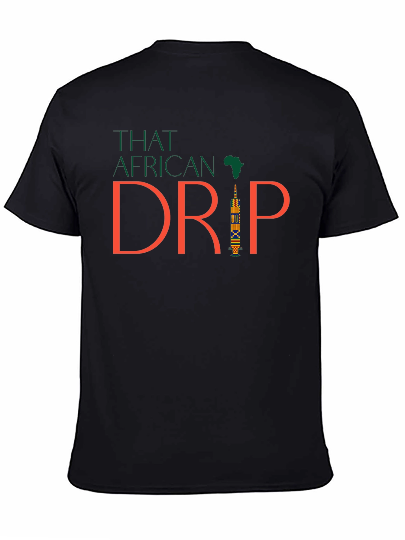 That African Drip Black Tee
